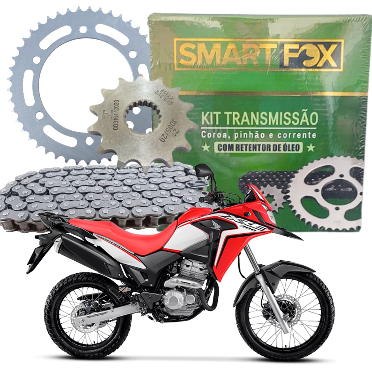 Kit Relação Transmissão Com Retentor Honda Xre 300 2009-2023