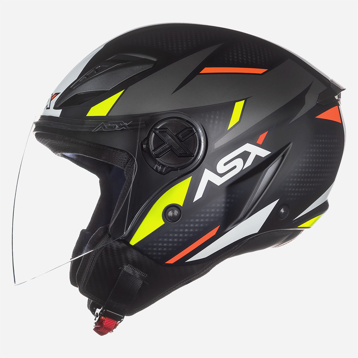 Capacete ASX City Air Square Fosco Preto/Grafite/Amarelo