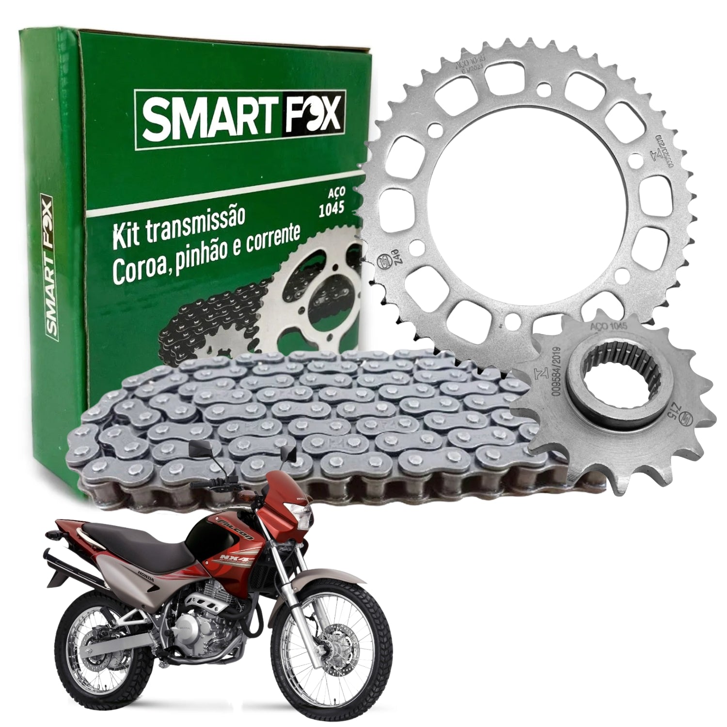 Kit Relação Transmissão NX 400 Falcon 1999-2008