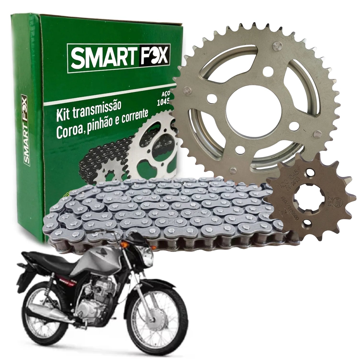 Kit Relação Transmissão Cg 125 Fan 2014-2018