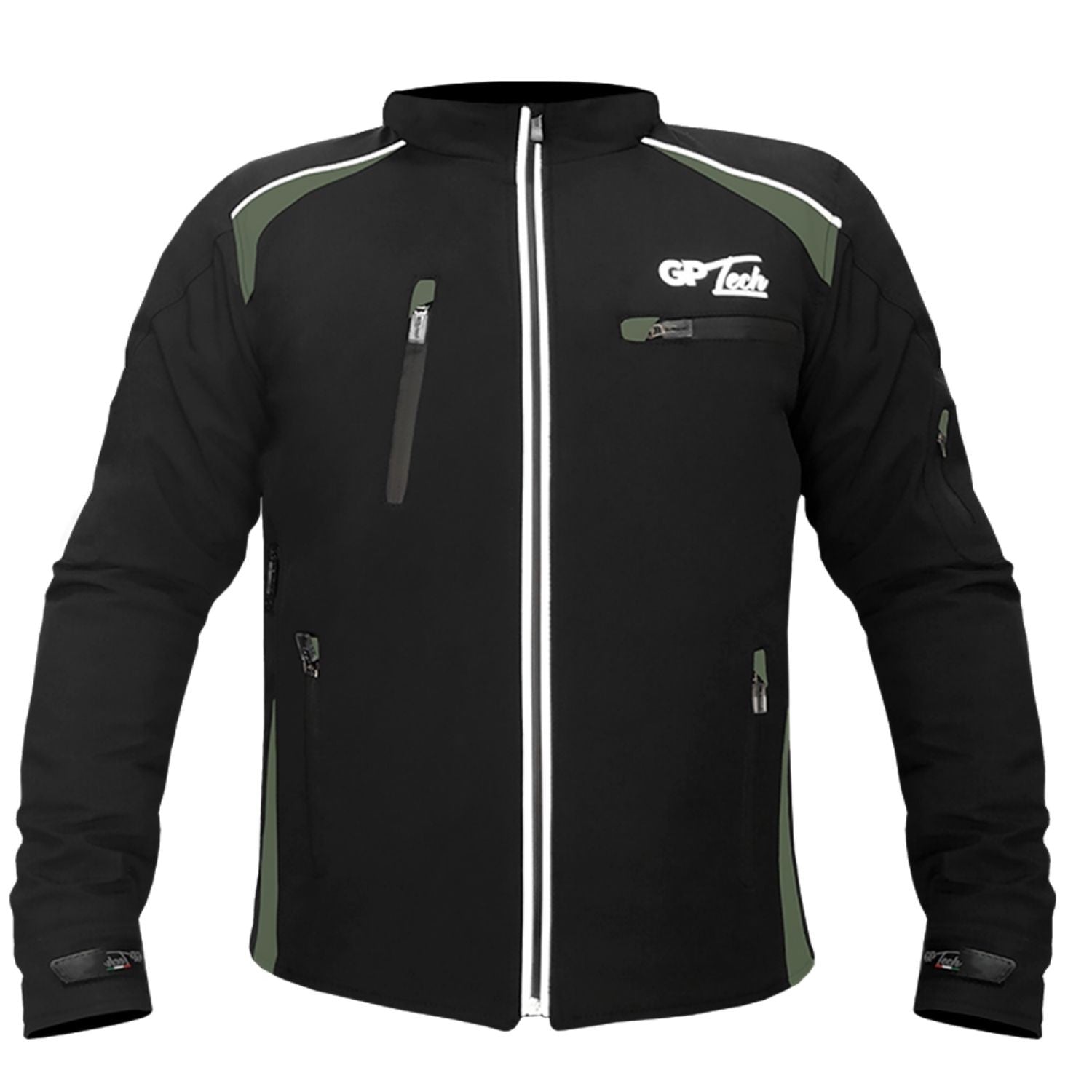 Jaqueta de motoqueiro GP Tech Soft Casual Resistente a agua Preto Cinza