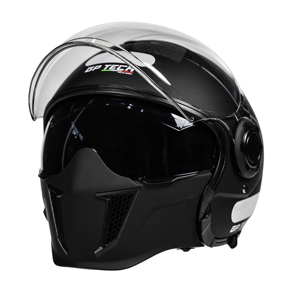 CAPACETE MOTO GP TECH ZOOM MONO C/ OCULOS PRETO FOSCO