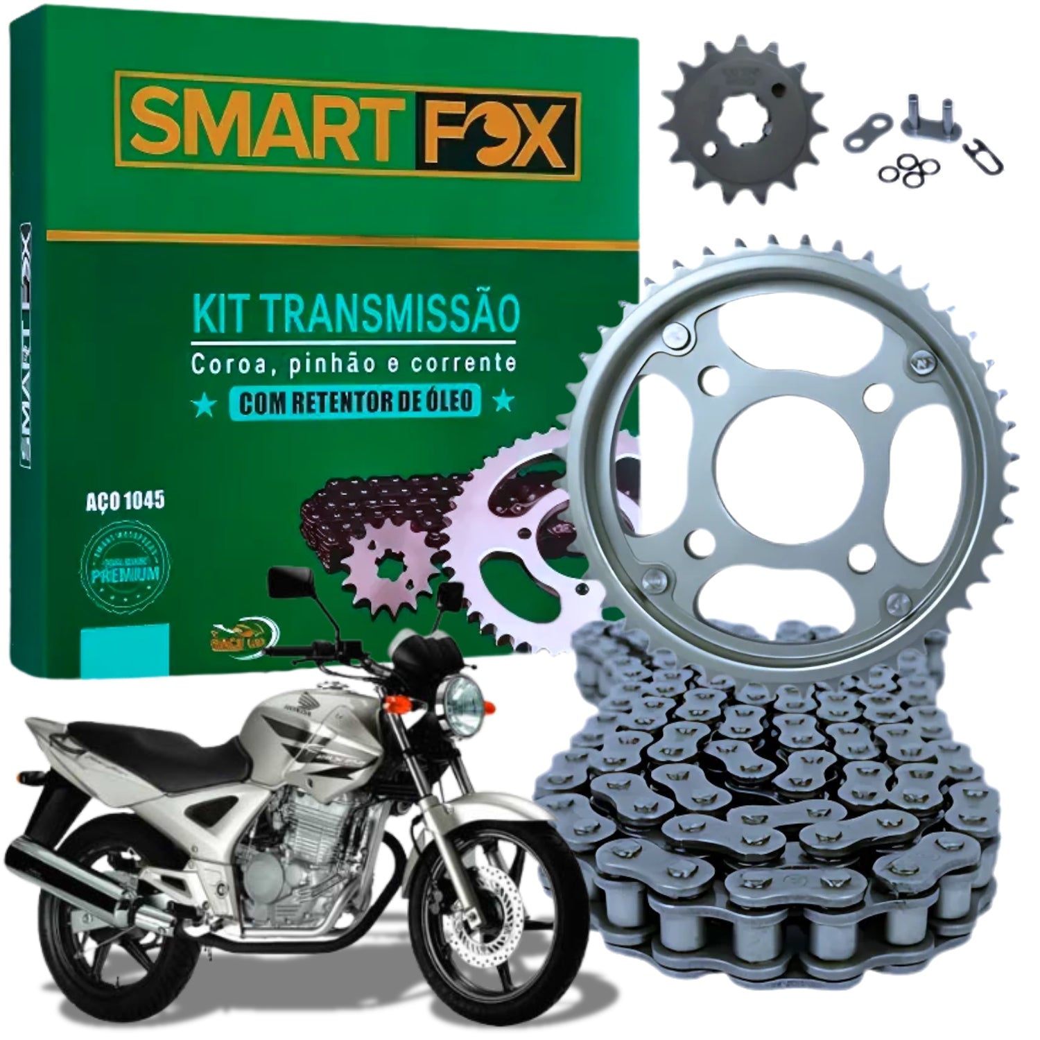 KIT RELAÇÃO TRANSMISSÃO SMARTFOX CBX TWISTER 250 2001-2008