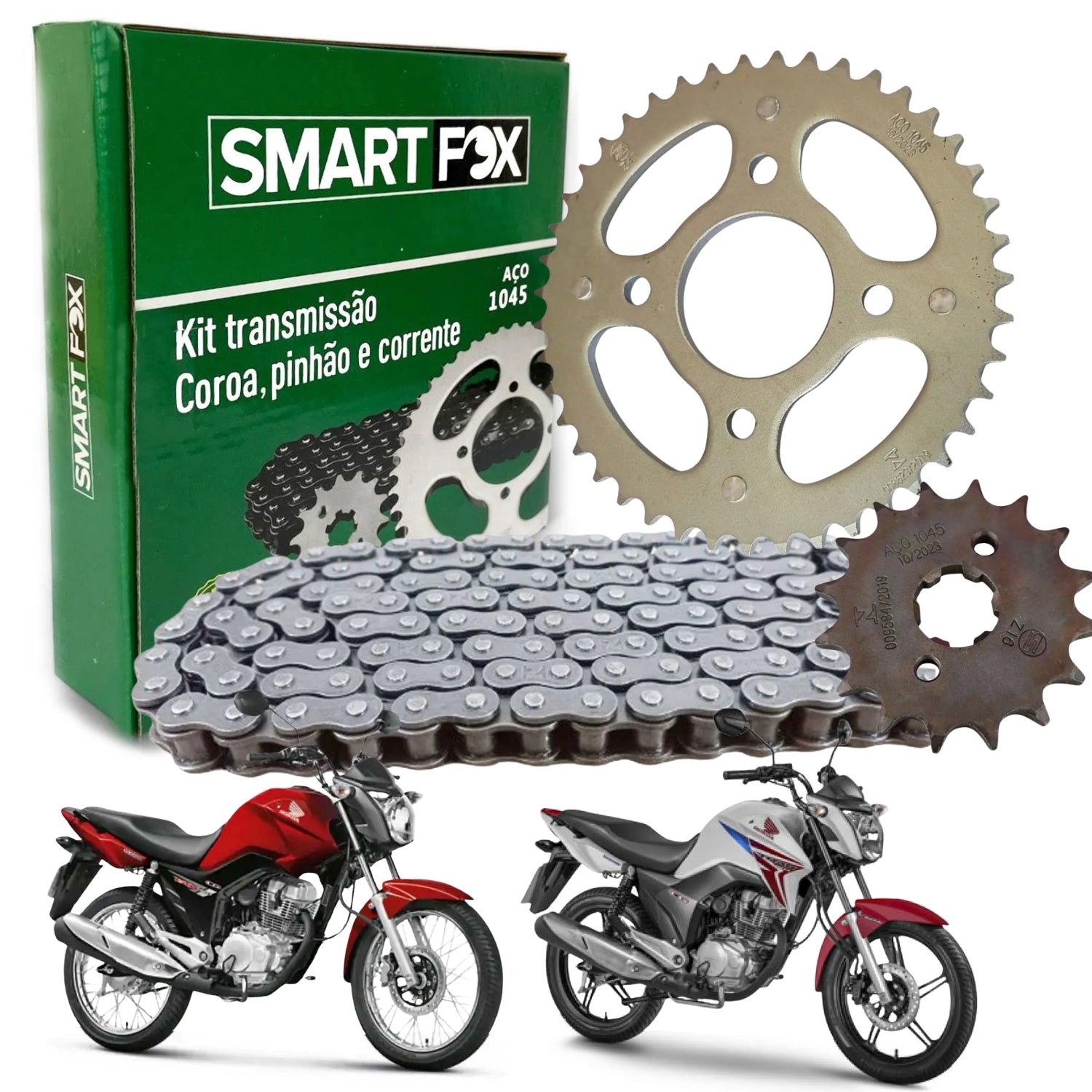 Kit Relação Transmissão Titan 150 Fan 150 2004-2015