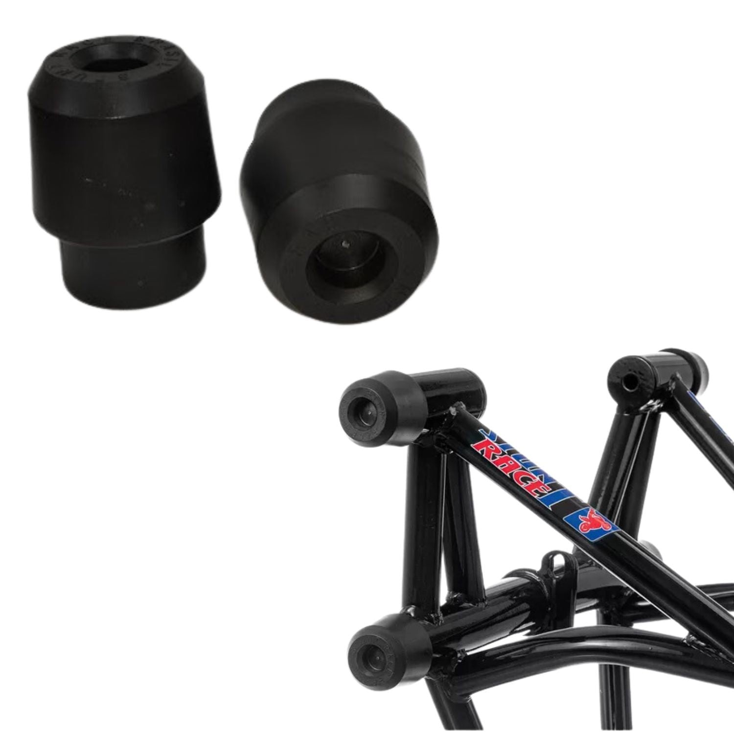 Kit 2 Batente Nylon Ponteira Borracha proteção Stunt Race Stunt Cage