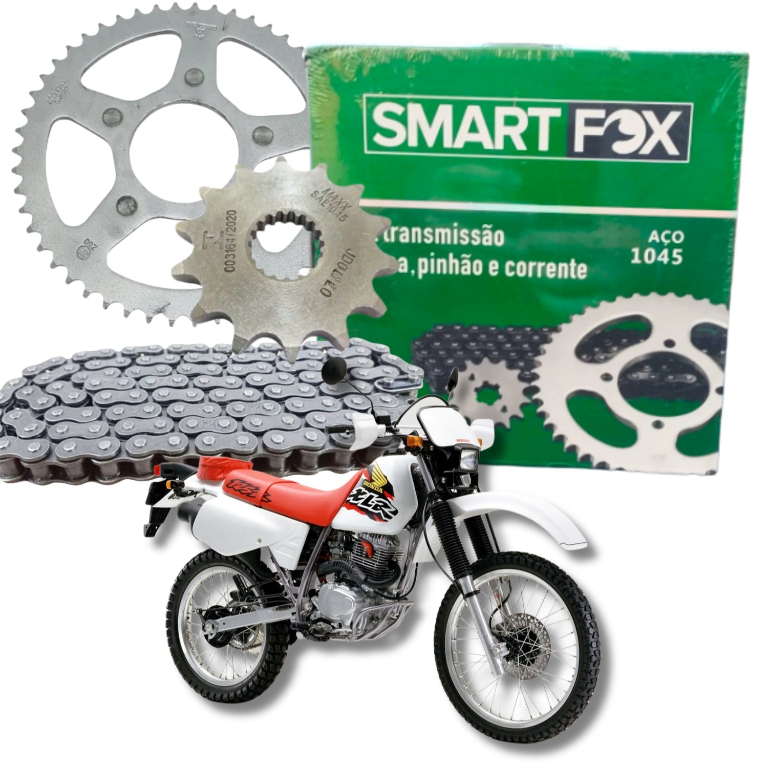 Kit Relação Honda Xlr 125 1996 1998 1999 2000 2001 2002 2003
