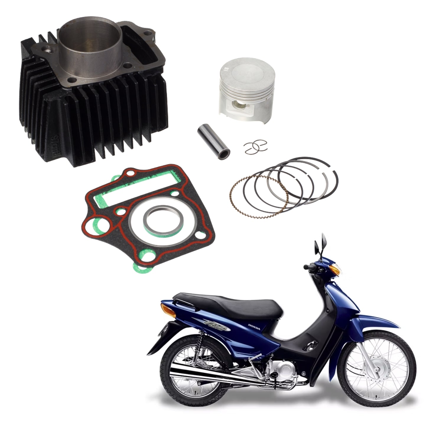 Kit Cilindro Pistão Juntas Travas Aneis Rik KMP