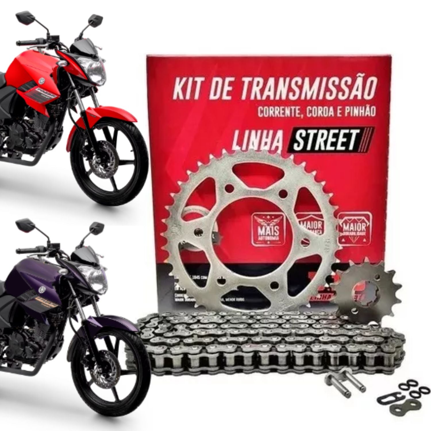 KIT RELAÇÃO DID COM RETENTOR YAMAHA FAZER 150 2014 A 2024