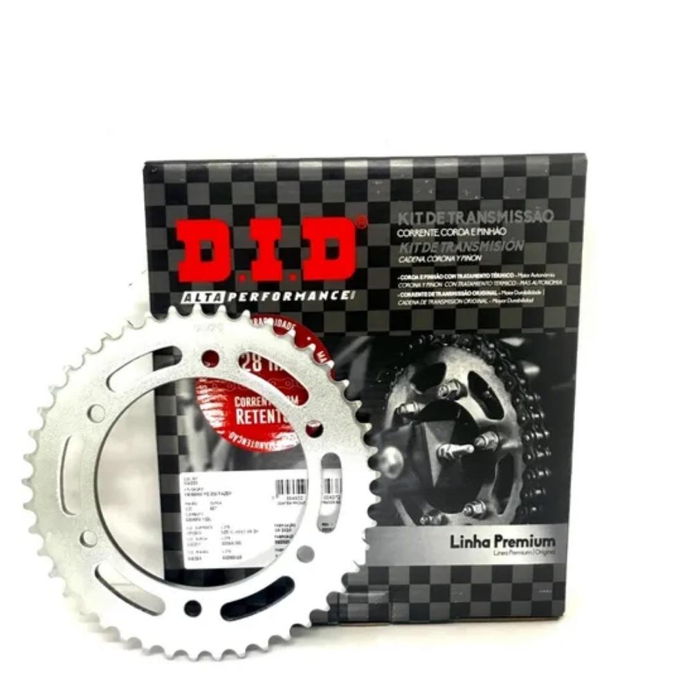 KIT RELAÇÃO DID COM RETENTOR YAMAHA YS FAZER 250 2006 A 2017