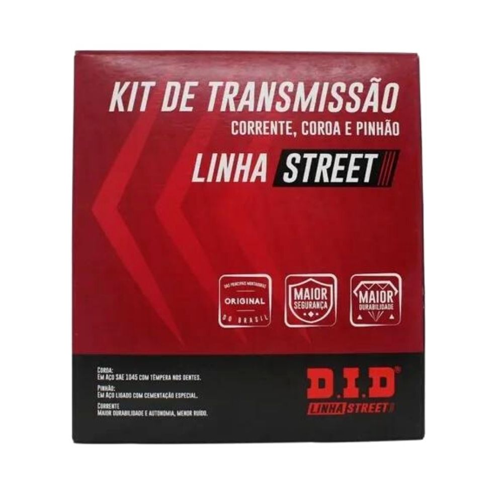 KIT RELAÇÃO DID COM RETENTOR YAMAHA FAZER 250 FZ25 2018 A 2025