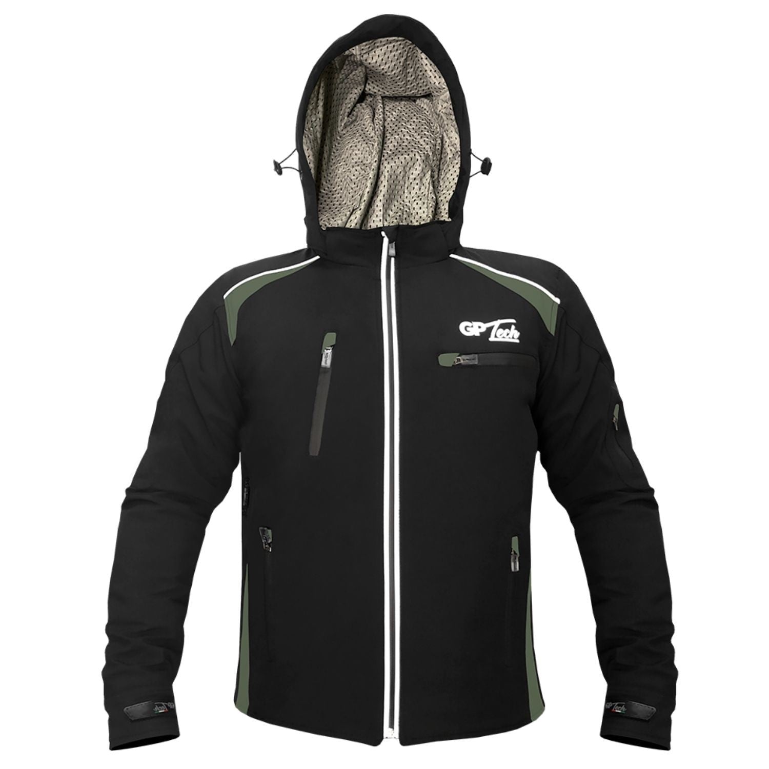 Jaqueta de motoqueiro GP Tech Soft Casual Resistente a agua Preto Cinza