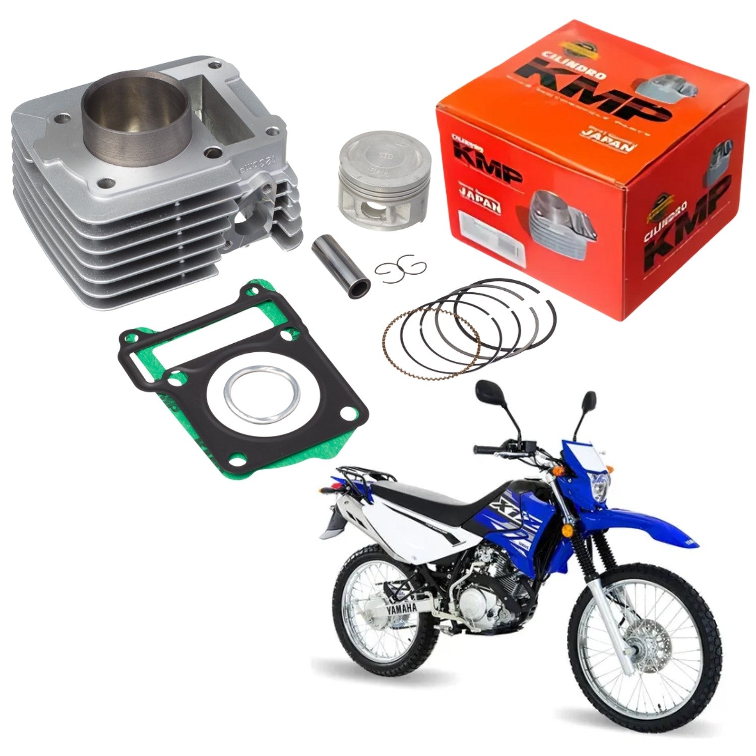 KIT PREMIUM CILINDRO PISTÃO KMP YAMAHA YBR XTZ 125