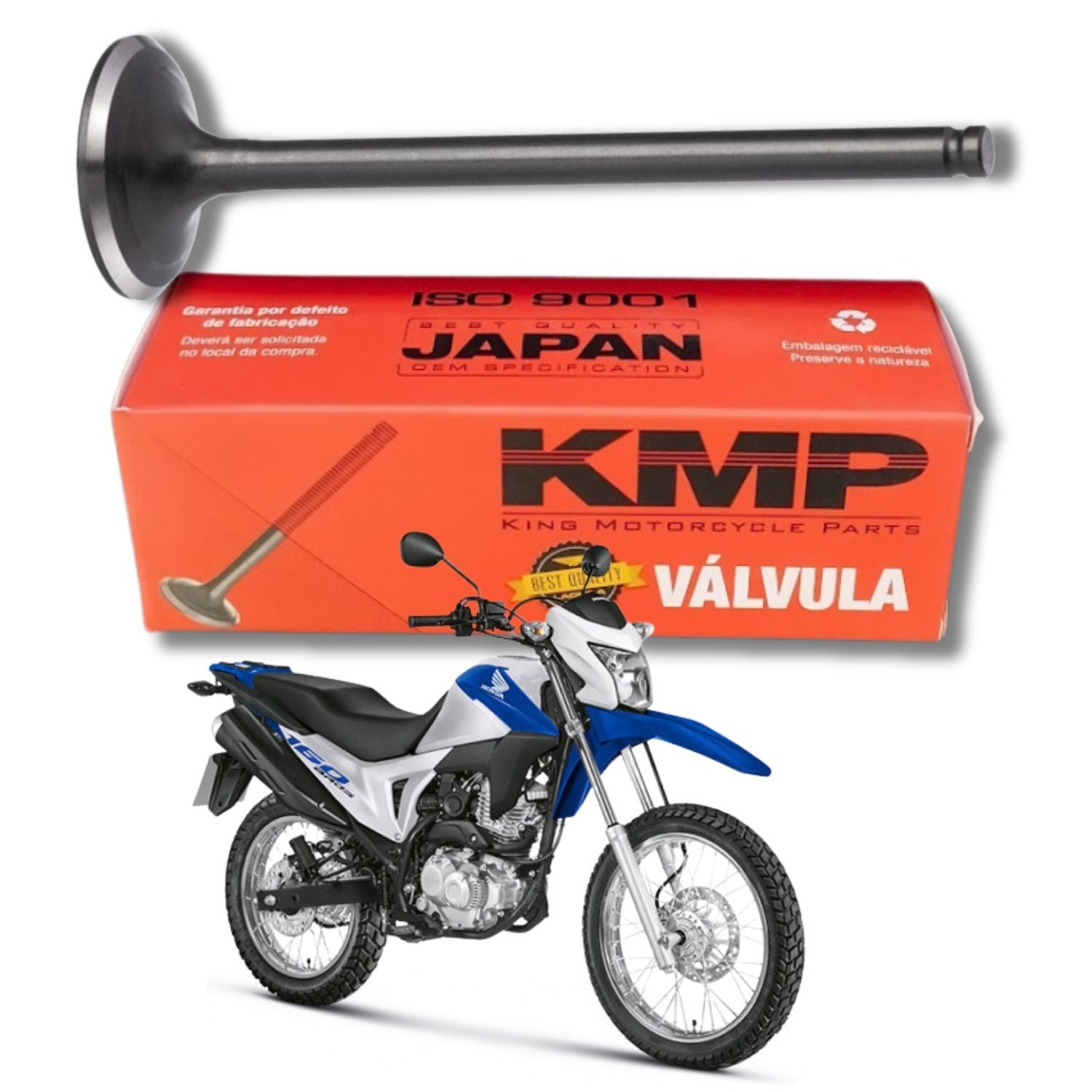 Válvula Escape KMP Cg Titan Fan Nxr Bros 160 2016 A 2025