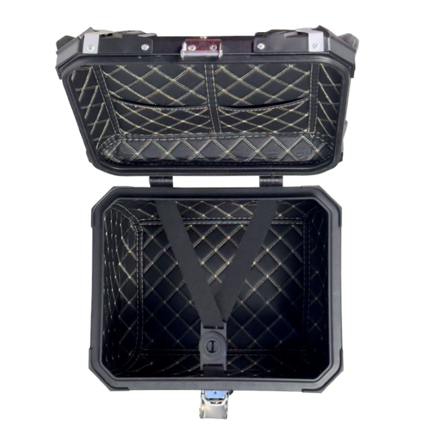Bau para moto Gp Tech Traseiro Aluminio Preto 45 Litros M45
