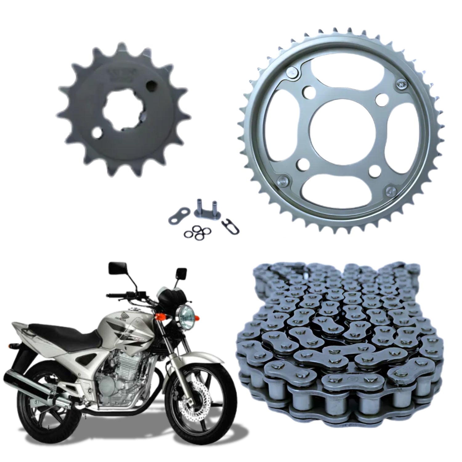KIT RELAÇÃO TRANSMISSÃO SMARTFOX CBX TWISTER 250 2001-2008