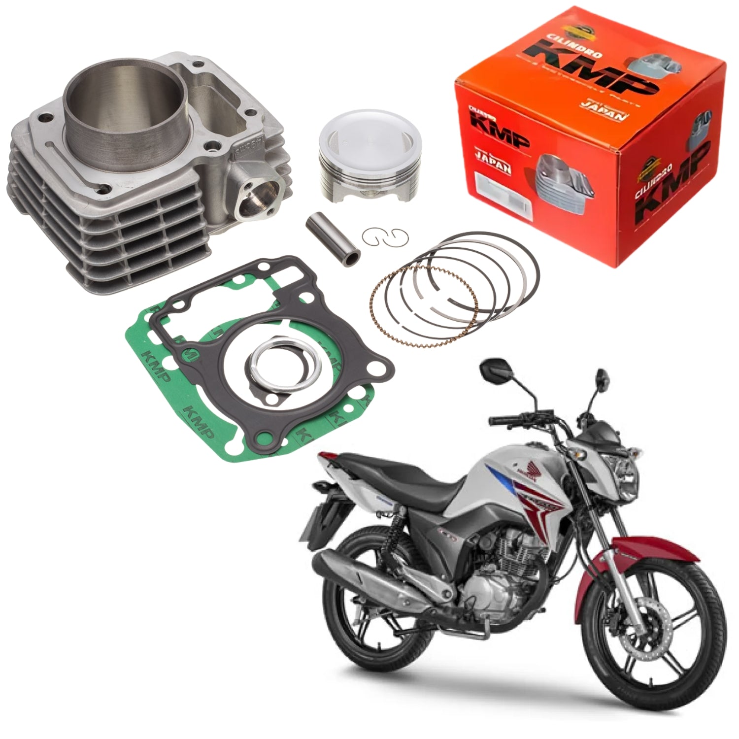 Kit Cilindro Pistão Juntas Travas Aneis Rik KMP