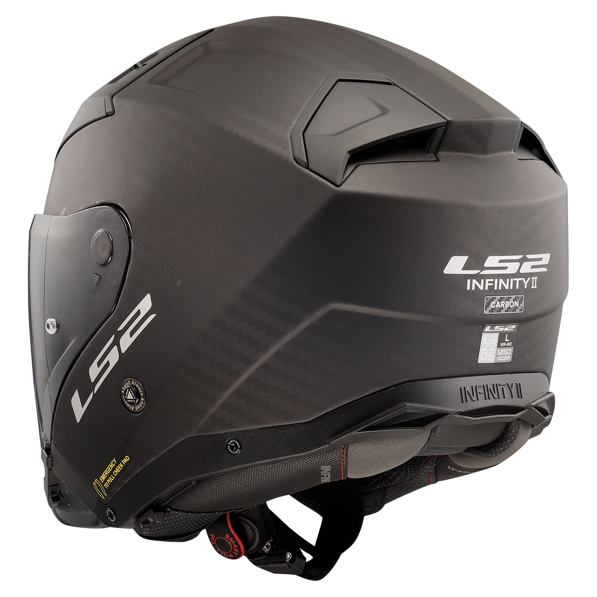 Capacete Ls2 Infinity II Solid Matte Carbon