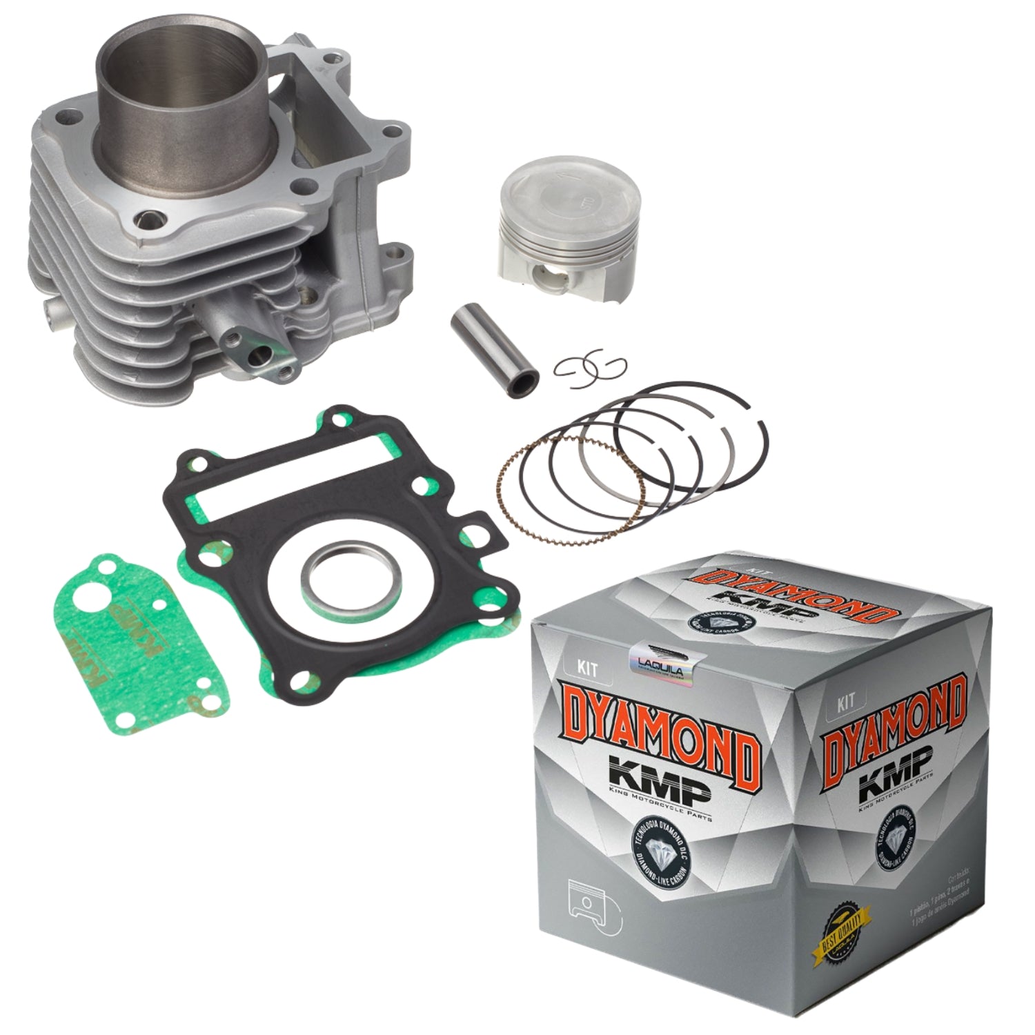 KIT COM CILINDRO PISTAO KMP DYAMOND HONDA CG TITAN FAN 160