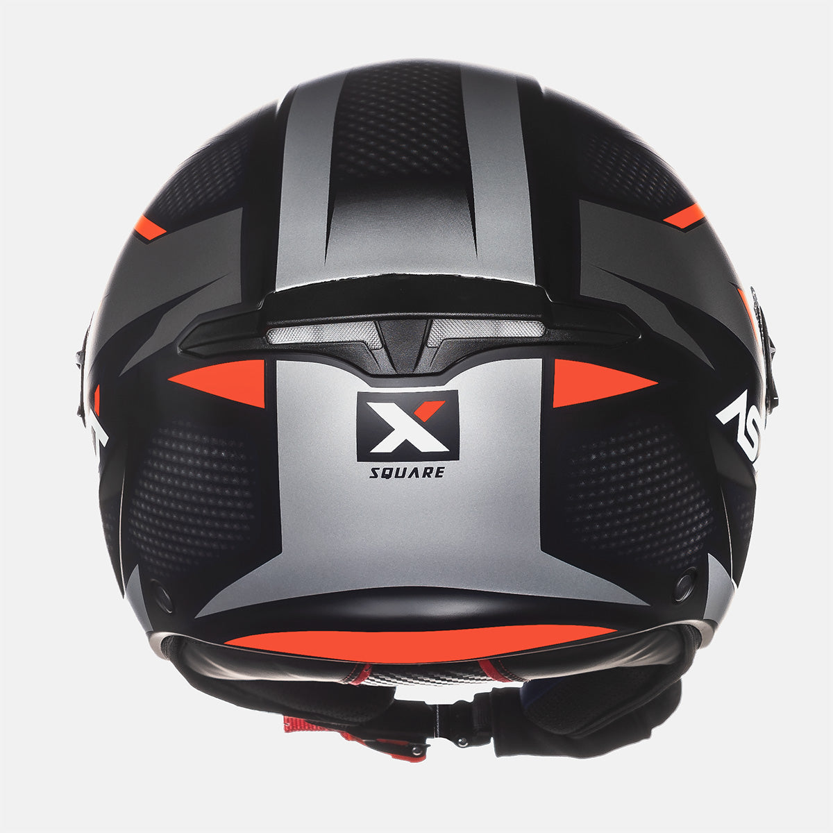 Capacete ASX City Air Square Fosco Preto Grafite Veremelho