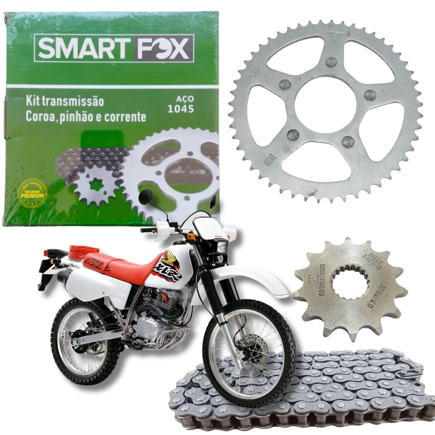 Kit Relação Honda Xlr 125 1996 1998 1999 2000 2001 2002 2003