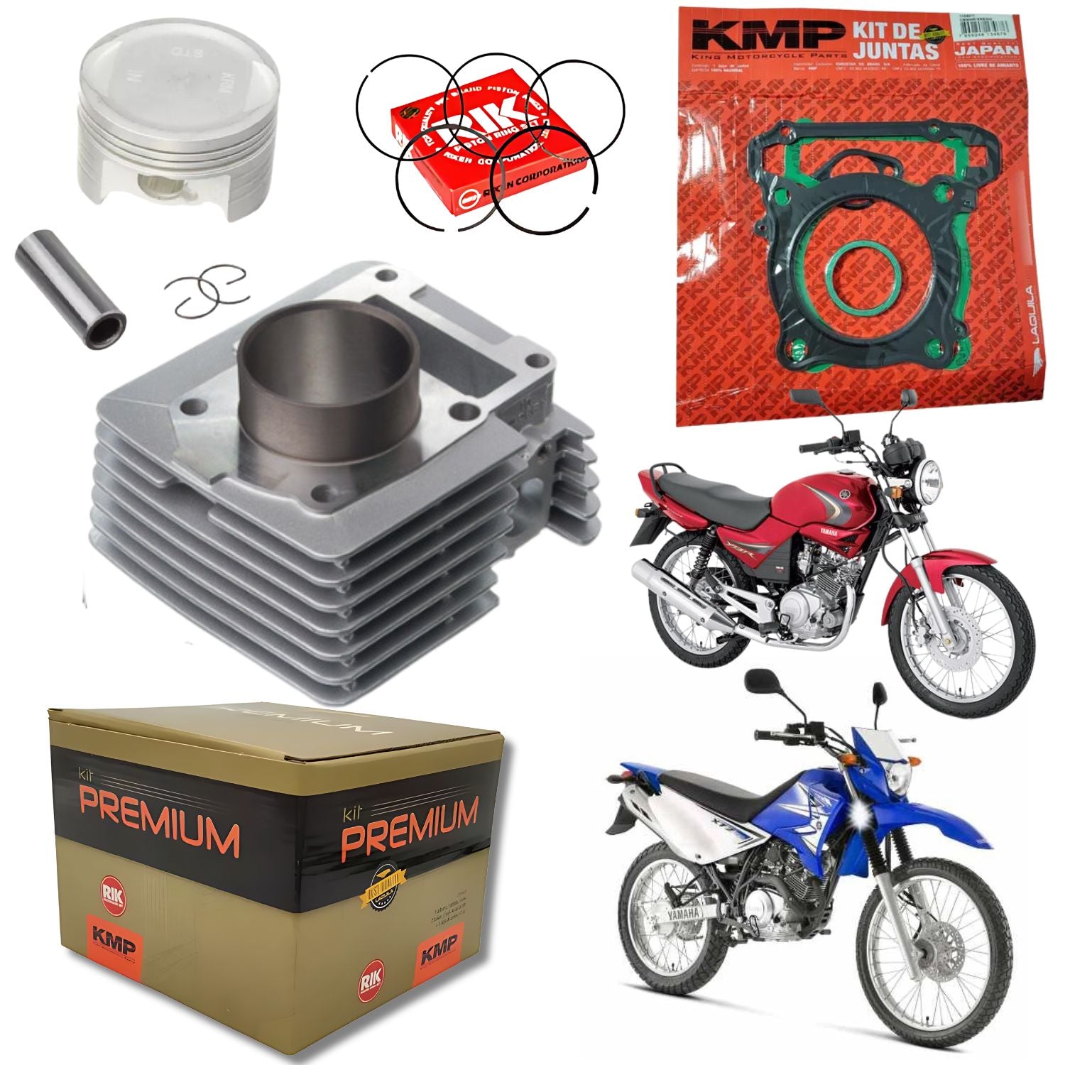 Kit Cilindro Pistão Juntas Travas Aneis Rik KMP