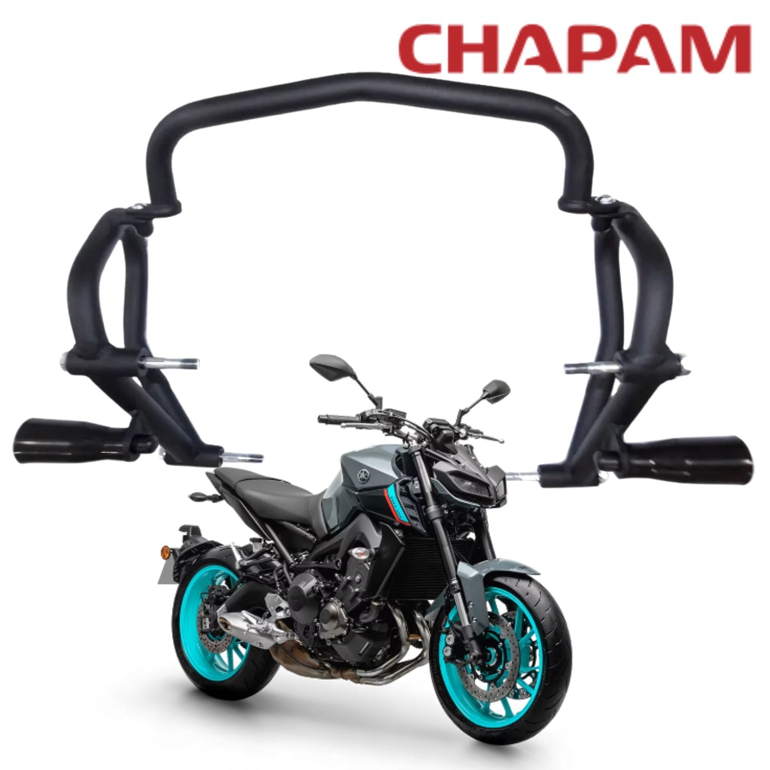 PROTETOR MOTOR CARENAGEM COM SLIDER YAMAHA MT-09 NAKED 2014-2025