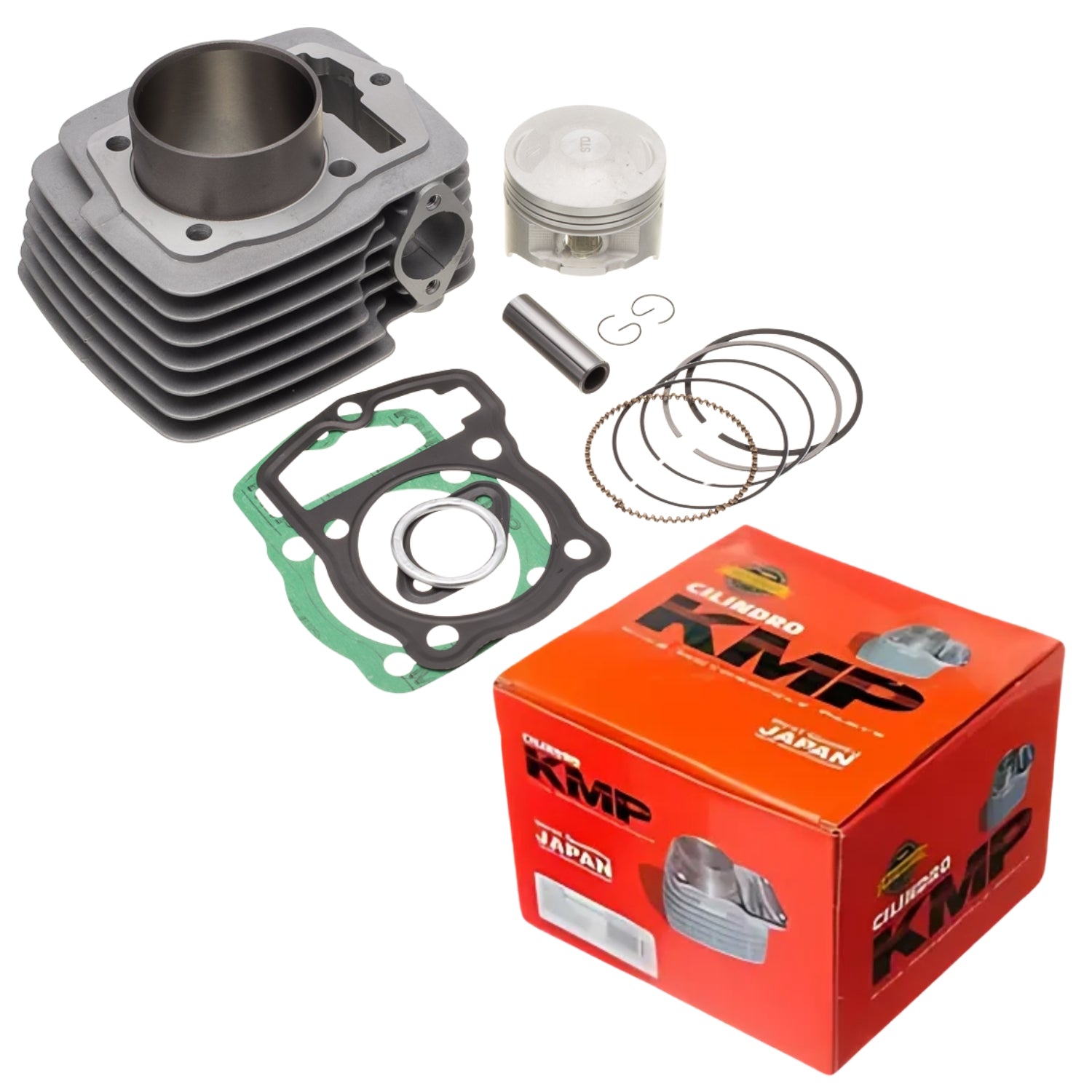 KIT COM CILINDRO PISTAO KMP HONDA NXR BROS 150 ATE 2005
