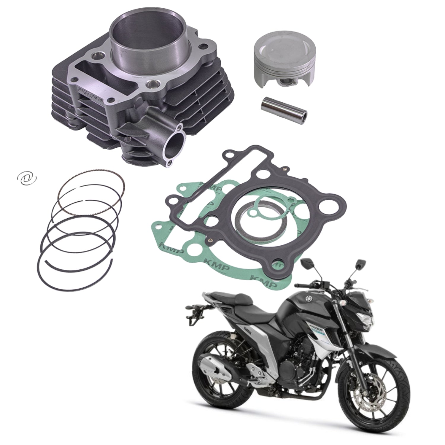 Kit Cilindro Pistão Juntas Travas Aneis Rik KMP