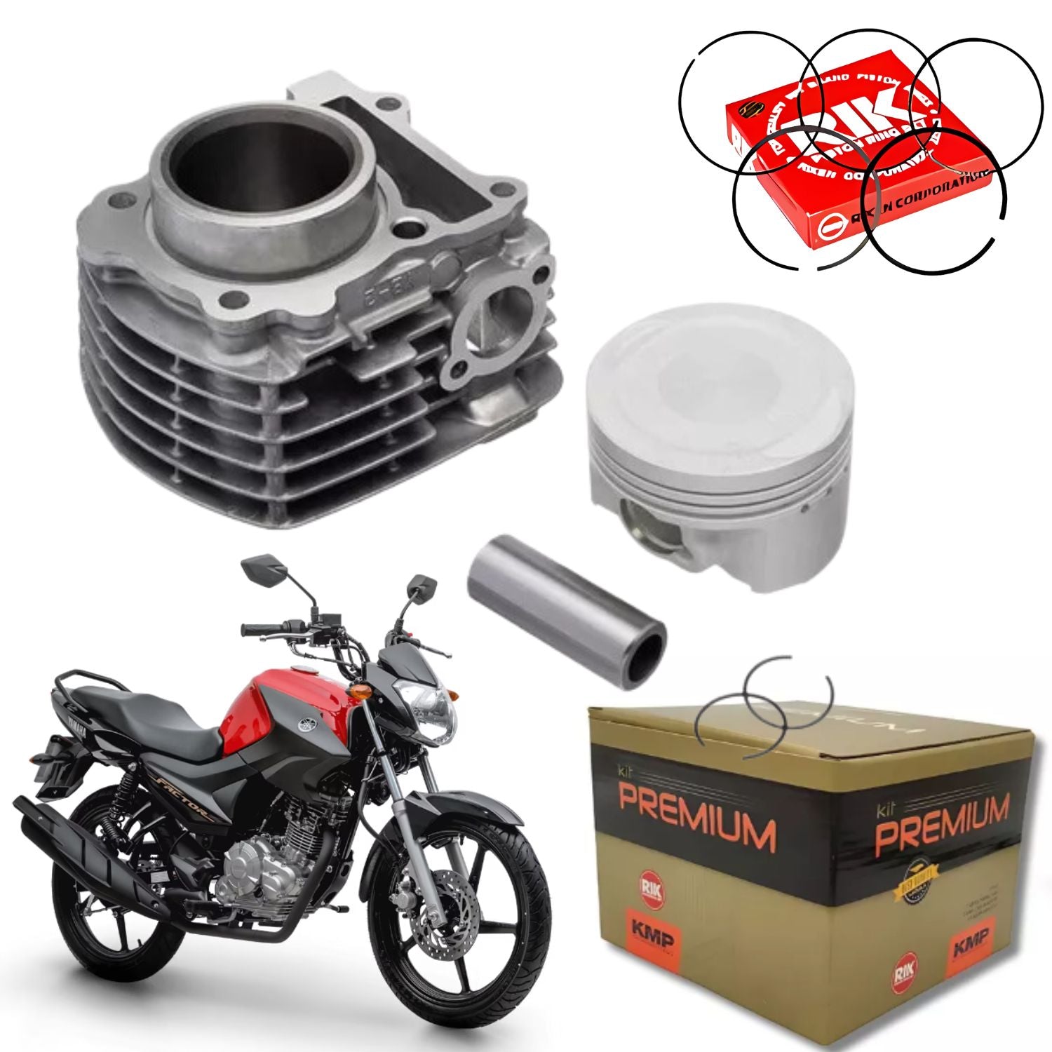 Kit Cilindro Pistão Juntas Travas Aneis Rik KMP
