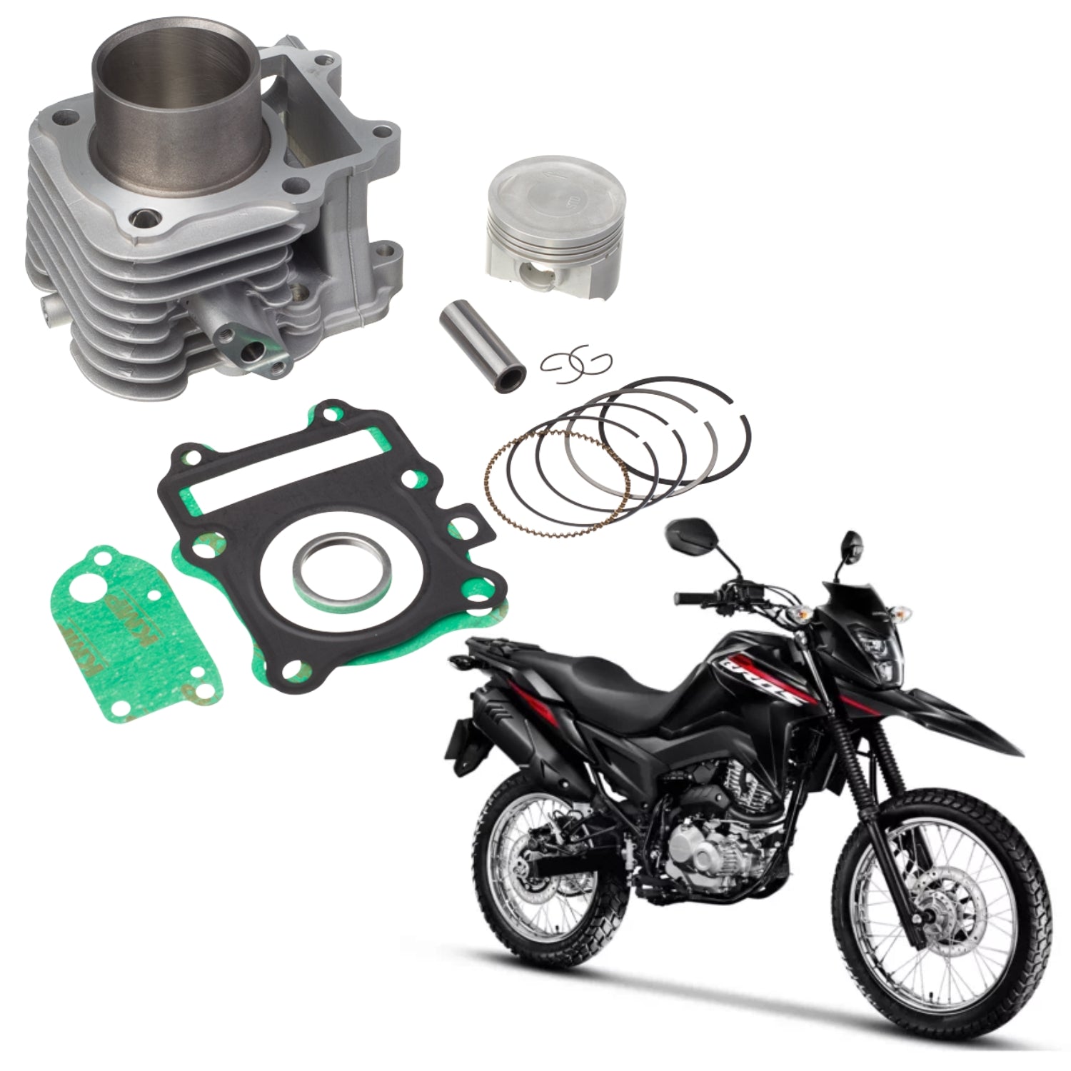 Kit Cilindro Pistão Juntas Travas Aneis Rik KMP