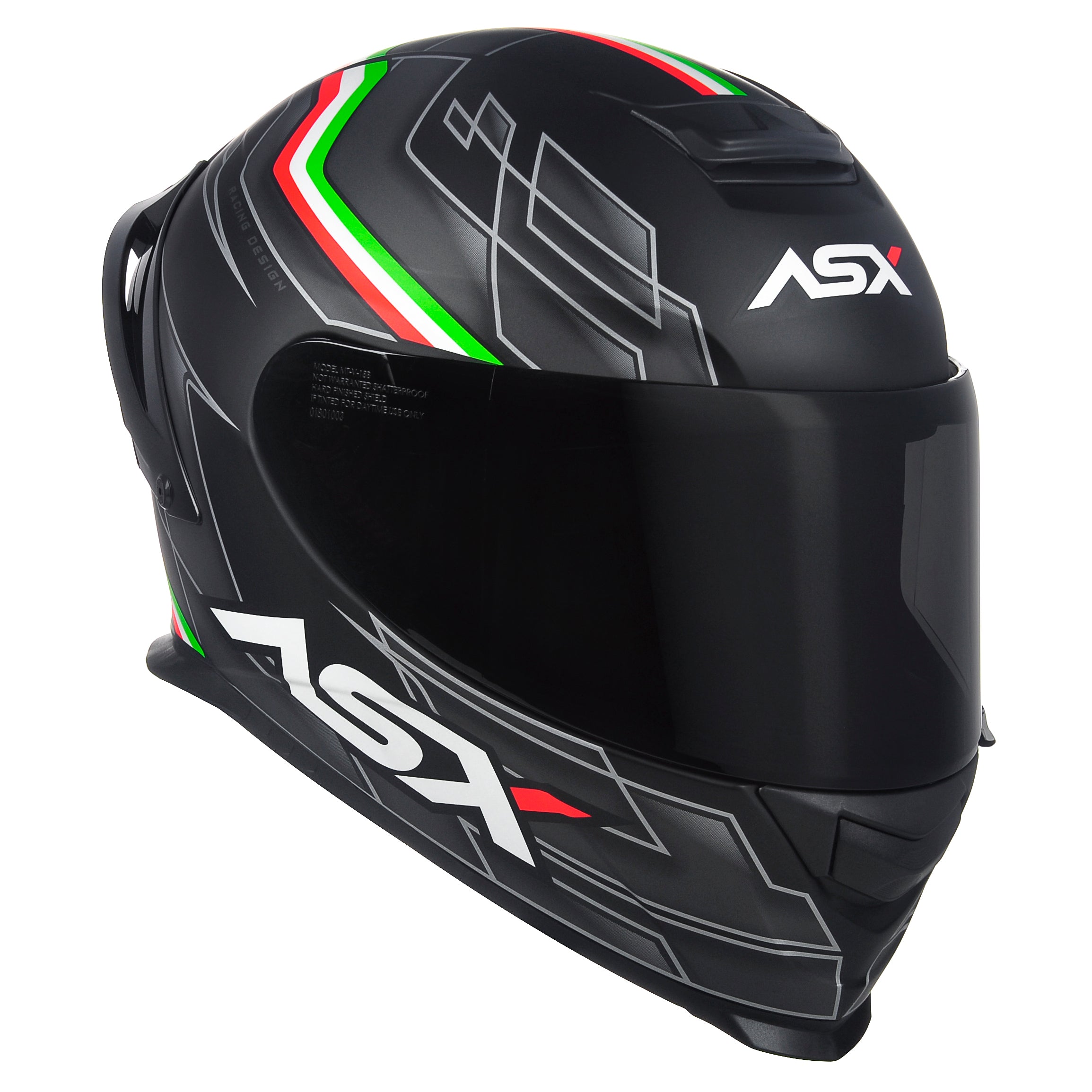 Capacete ASX Eagle Racing Italy Fosco Preto