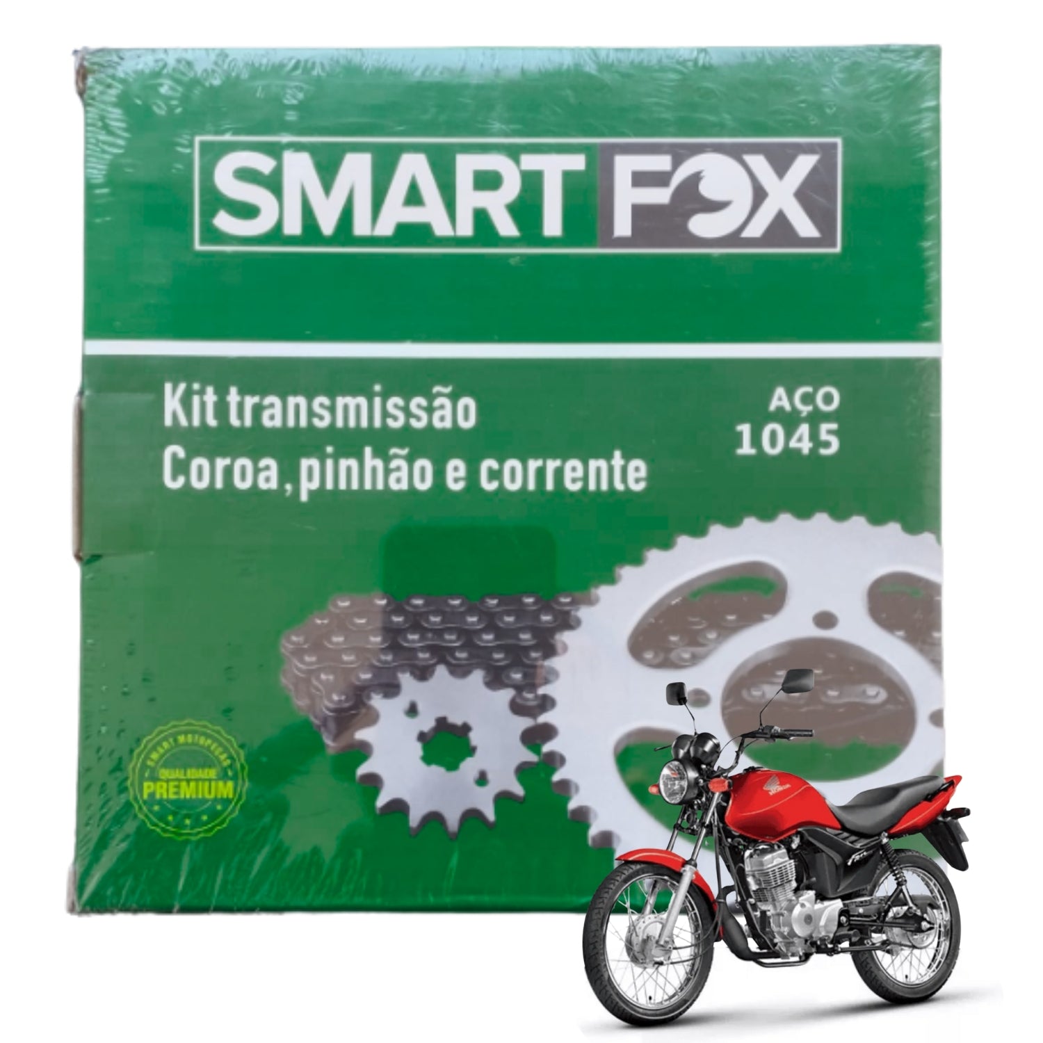 Kit Relação Transmissão Cg 125 Fan 2009-2013