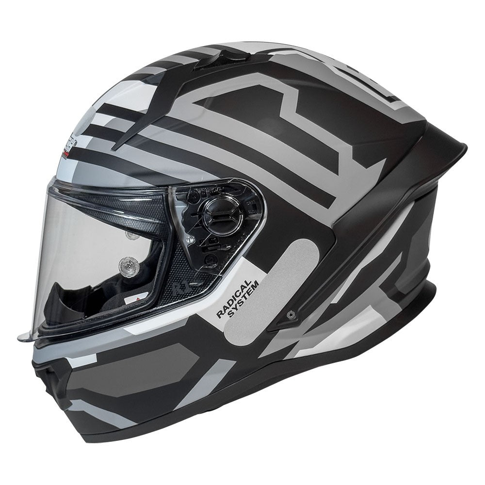 CAPACETE MOTO GP TECH PILOT BLADE FOSCO BRANCO CINZA