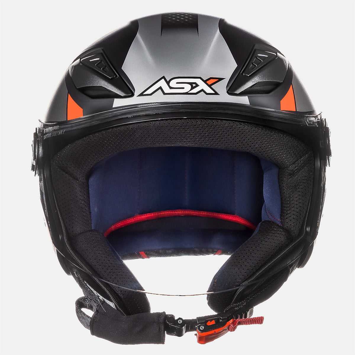 Capacete ASX City Air Square Fosco Preto Grafite Veremelho
