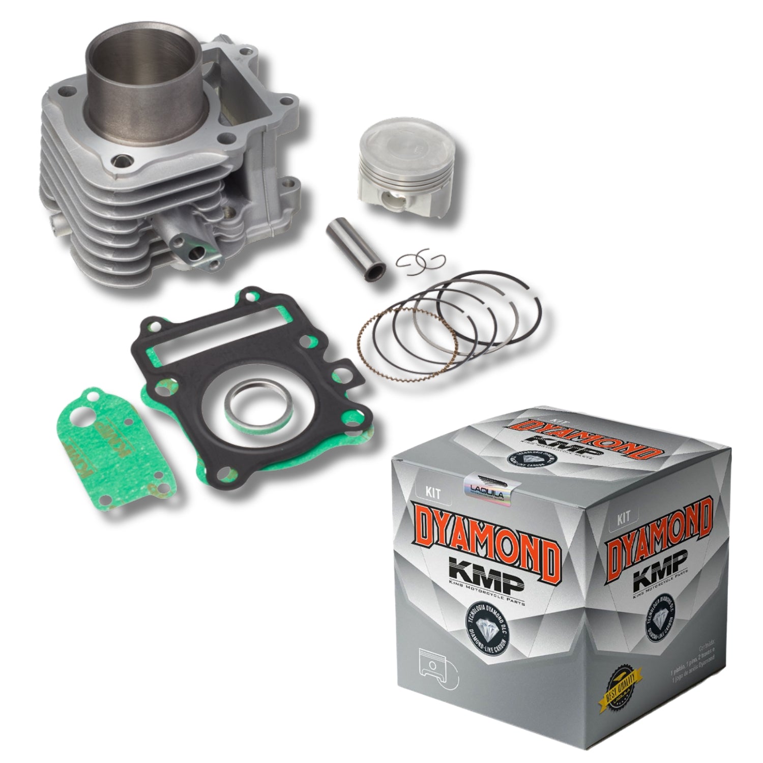 KIT COM CILINDRO PISTAO KMP DYAMOND YBR FACTOR 125