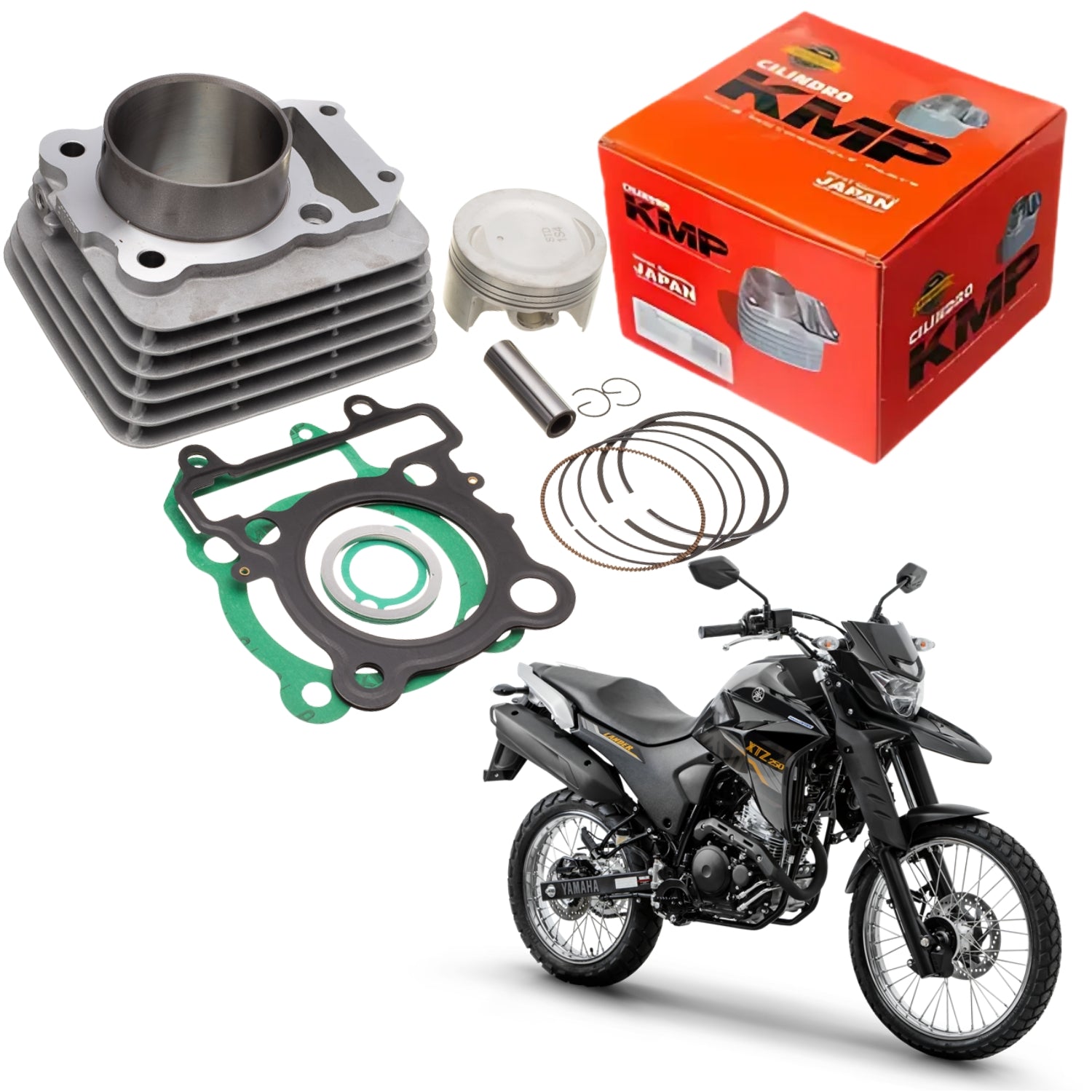 Kit Cilindro Pistão Juntas Travas Aneis Rik KMP