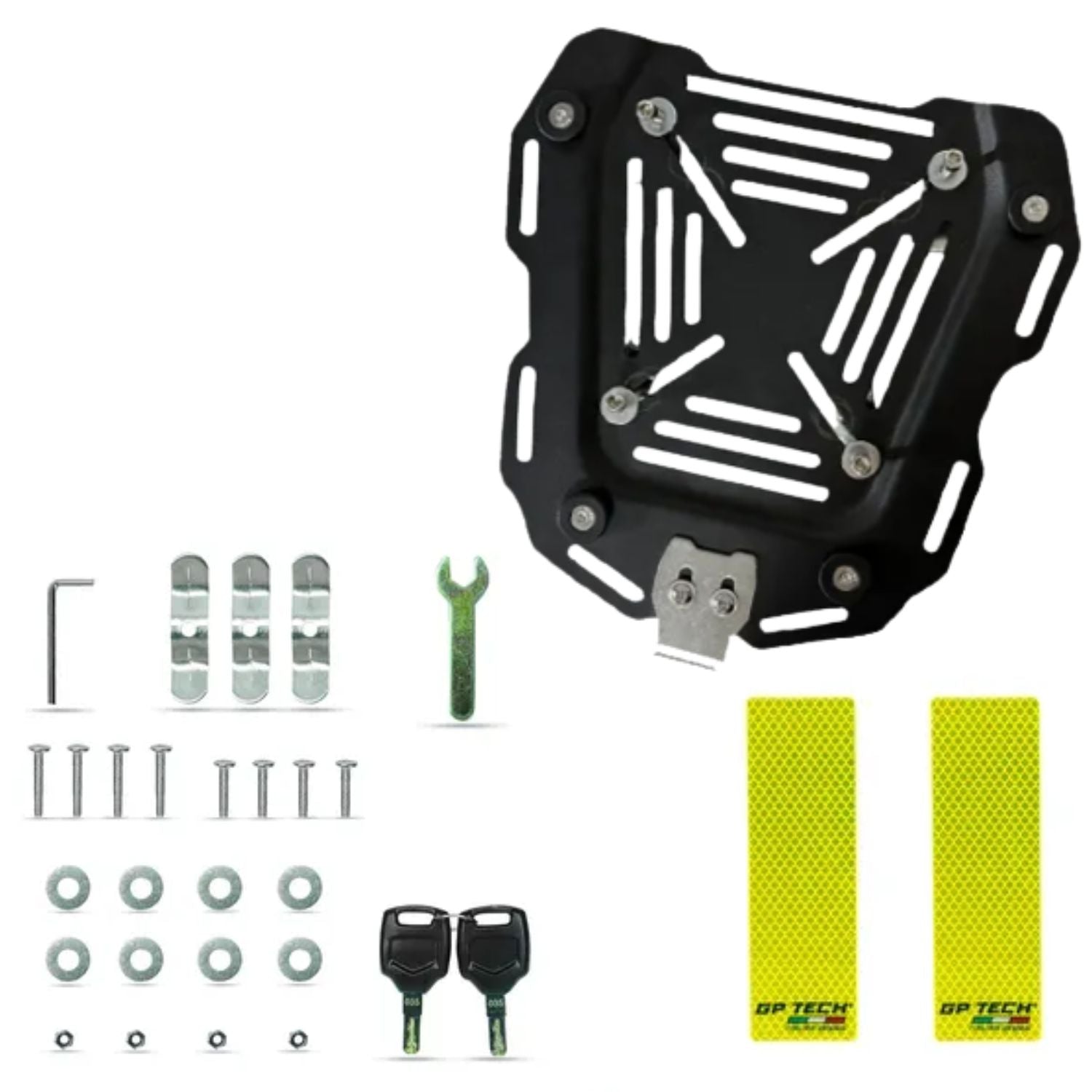 Bau para moto Gp Tech Traseiro Aluminio Preto 45 Litros M45
