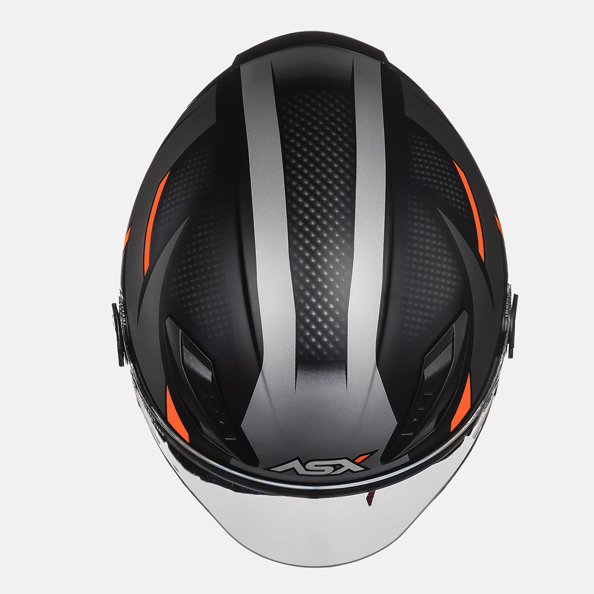 Capacete ASX City Air Square Fosco Preto Grafite Veremelho