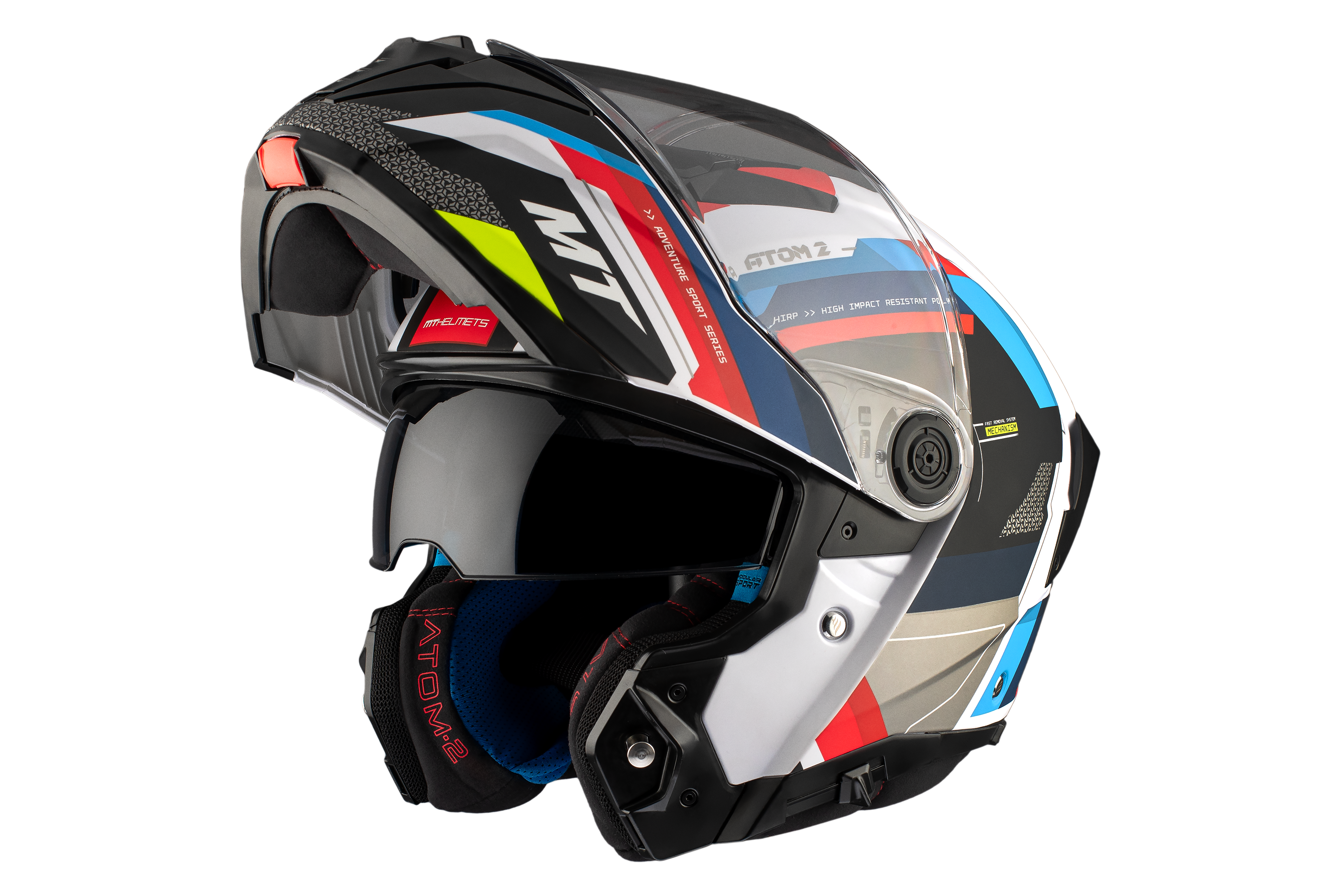 Capacete Mt Helmets Atom 2 SV BAST A0 Branco Pérola Brilhante