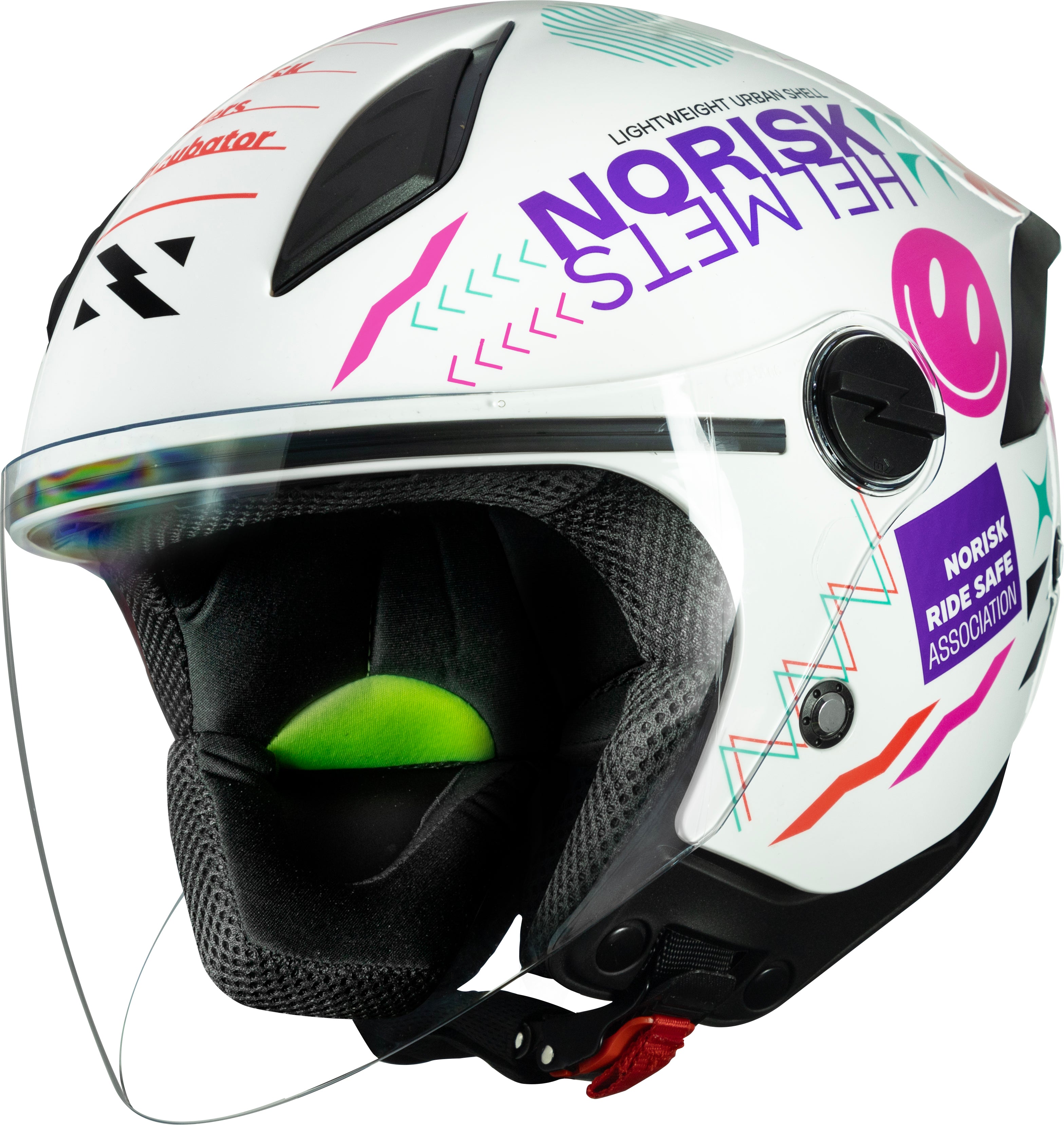 Capacete Norisk Neo Buddy Branco Rosa