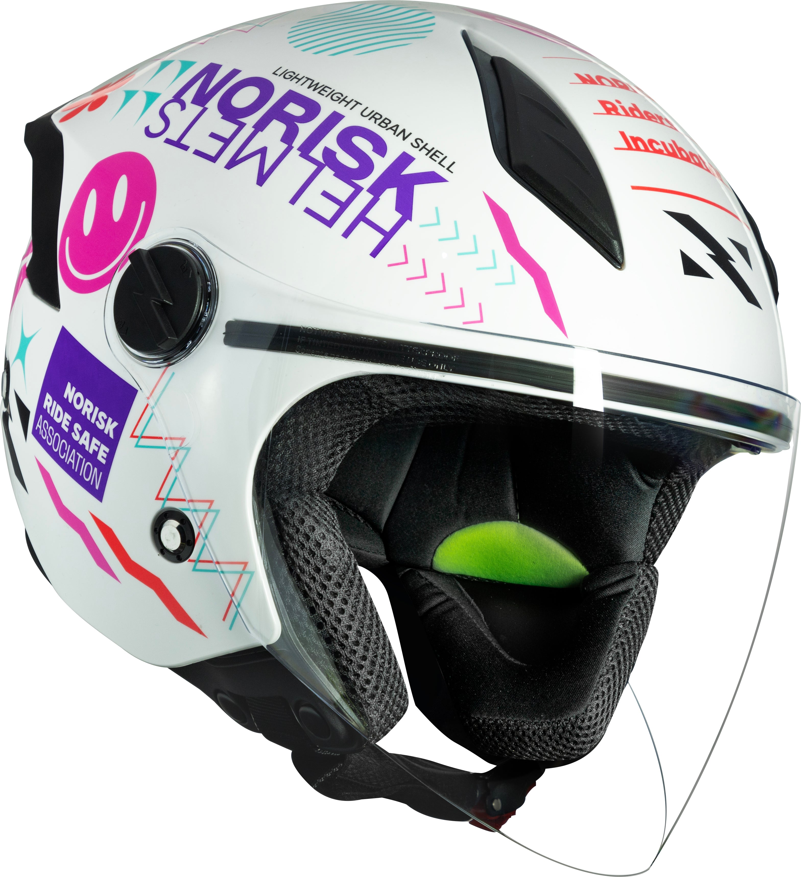 Capacete Norisk Neo Buddy Branco Rosa