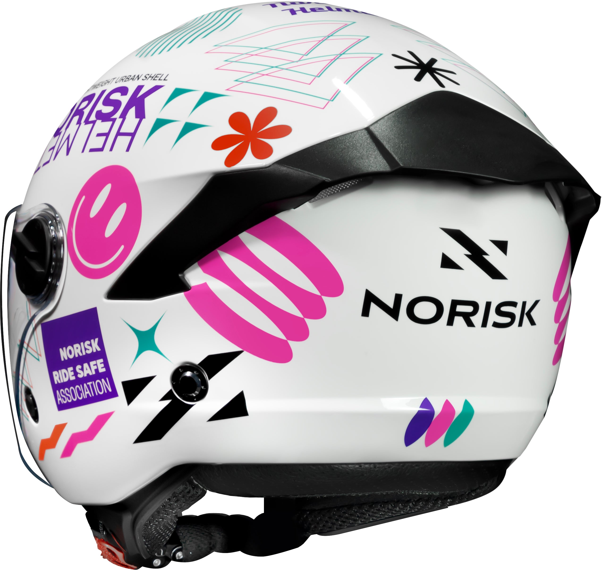 Capacete Norisk Neo Buddy Branco Rosa