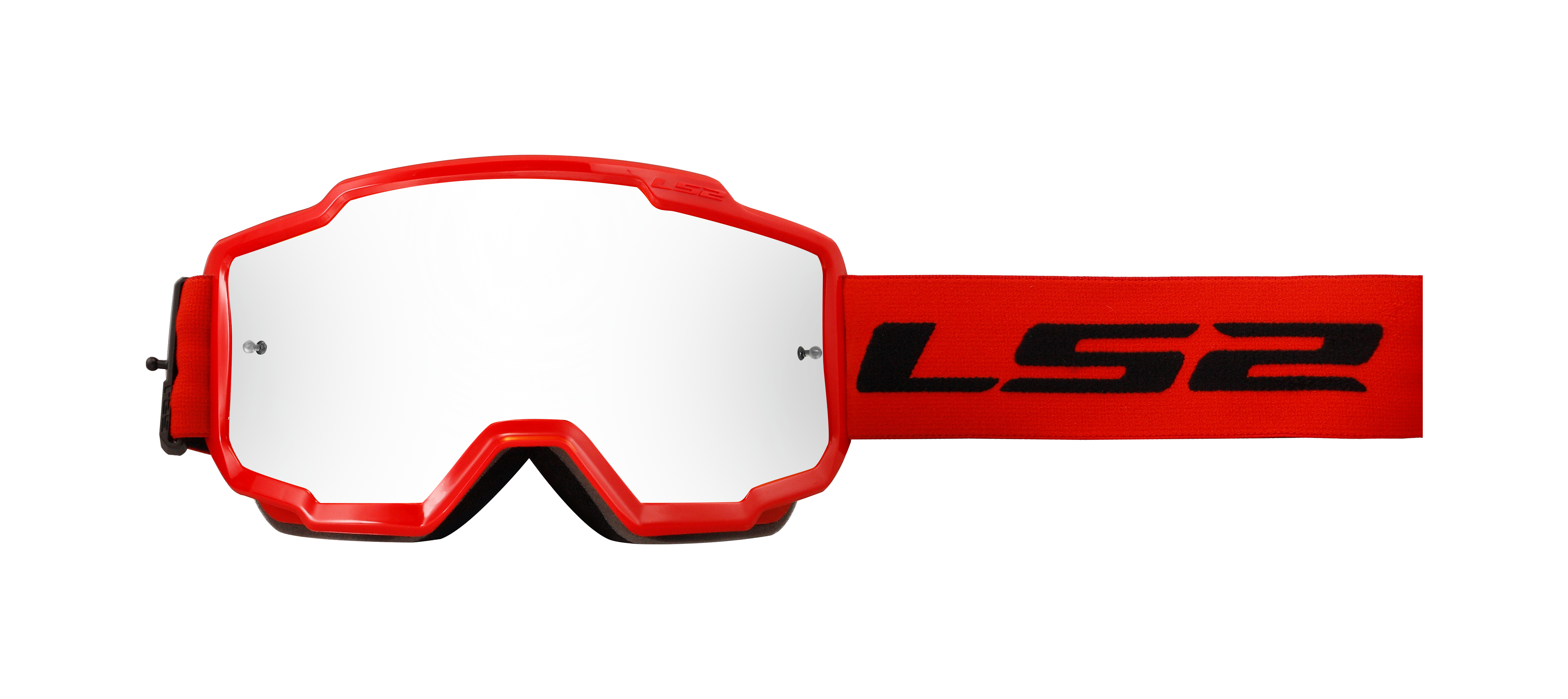 Lente LS2 Charger Clear Vermelho