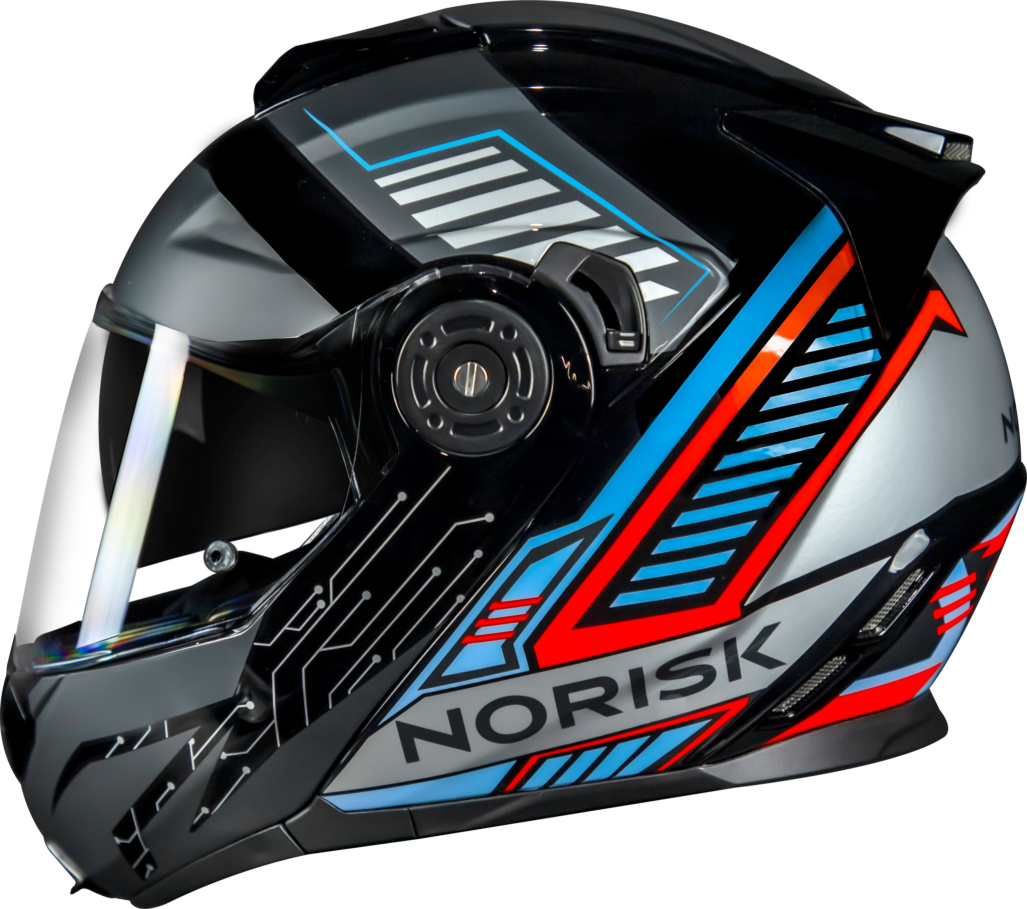 Capacete Norisk Route Charge Preto Azul