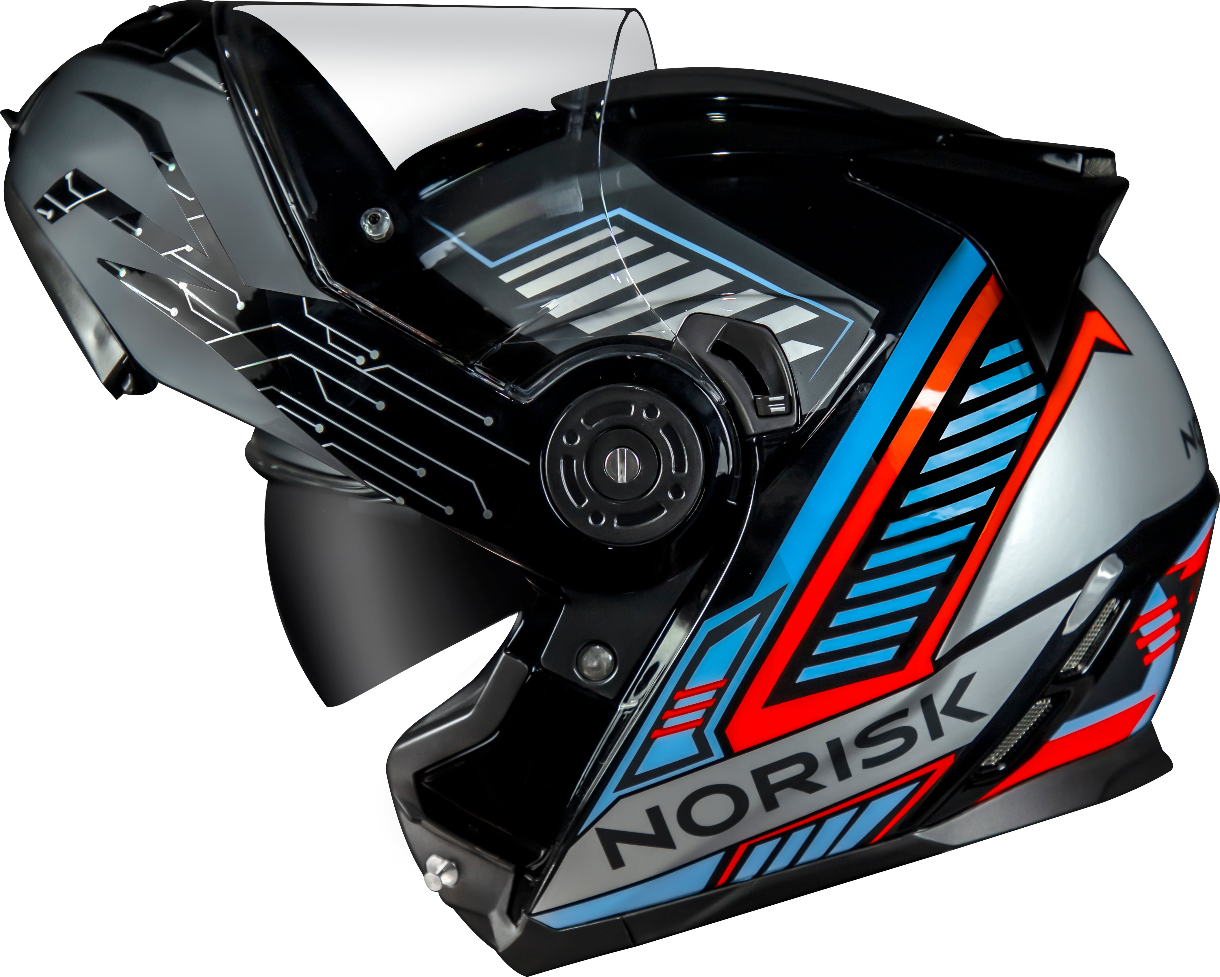 Capacete Norisk Route Charge Preto Azul