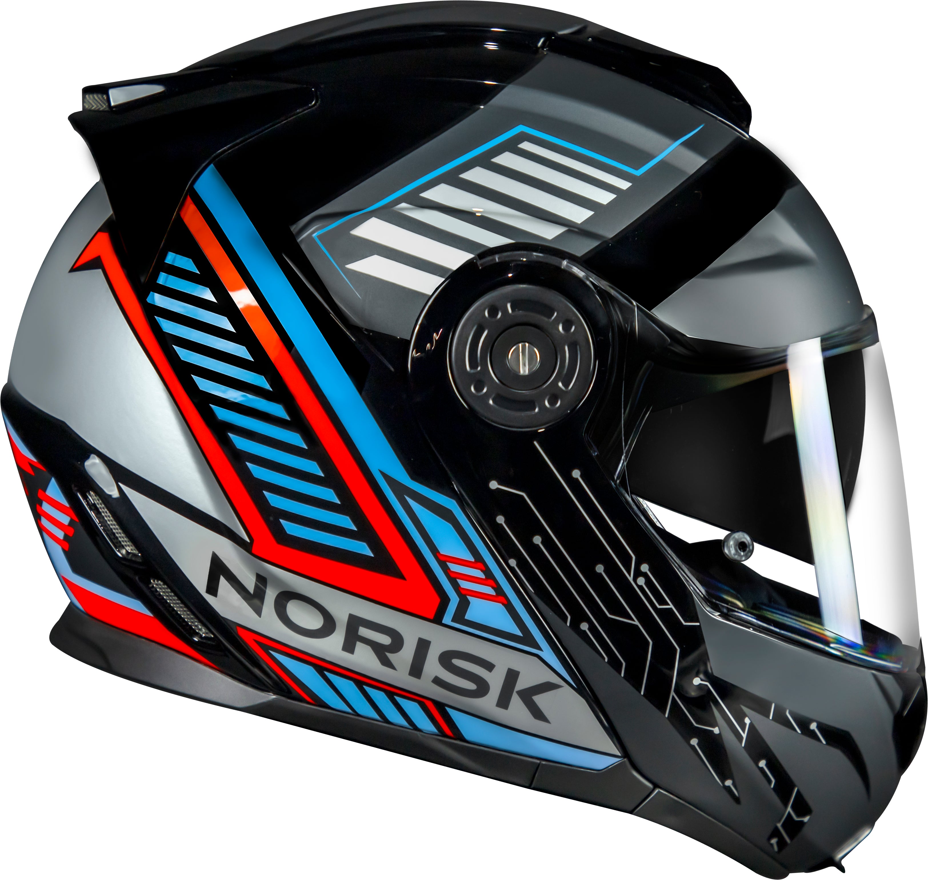 Capacete Norisk Route Charge Preto Azul