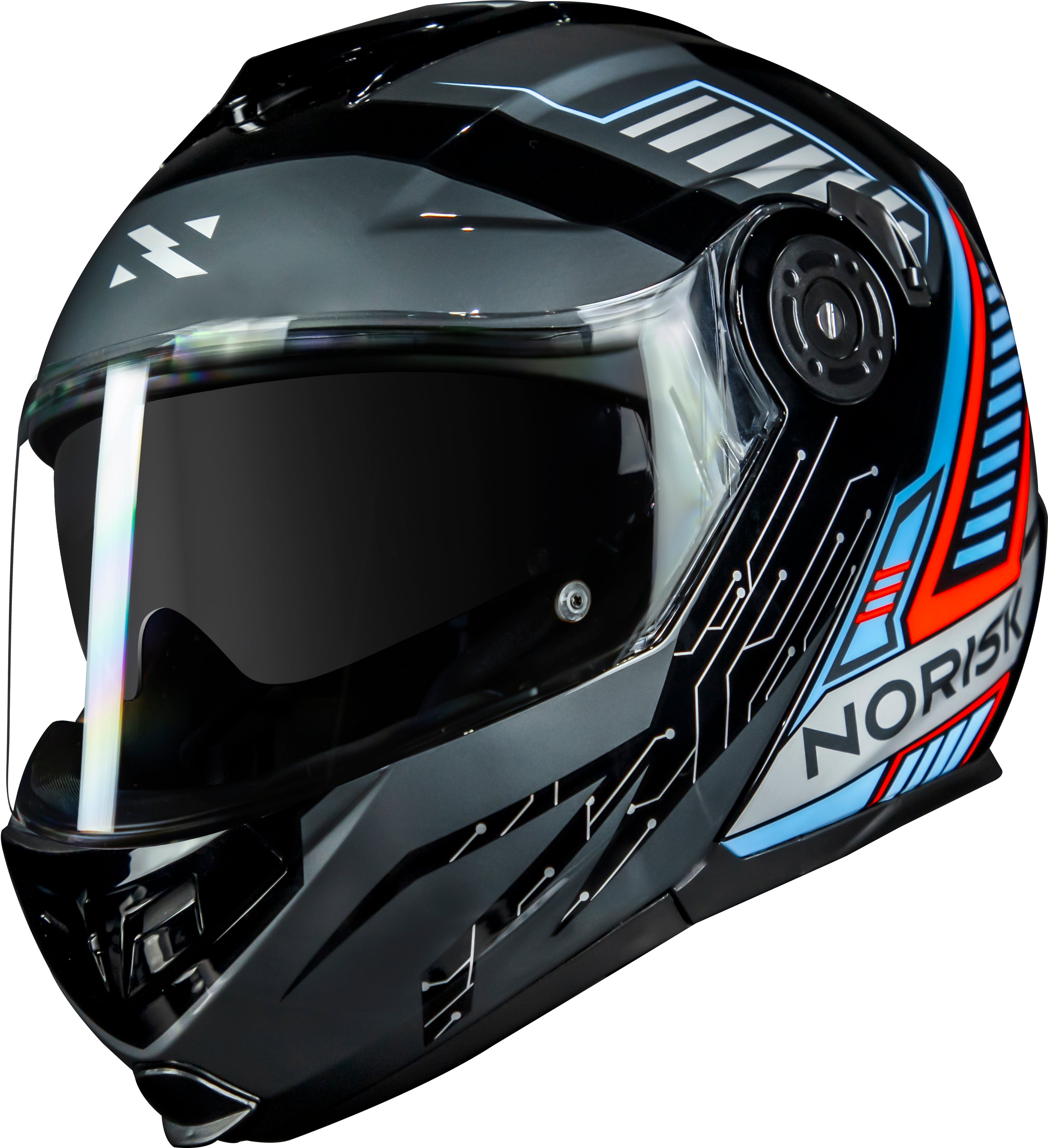 Capacete Norisk Route Charge Preto Azul