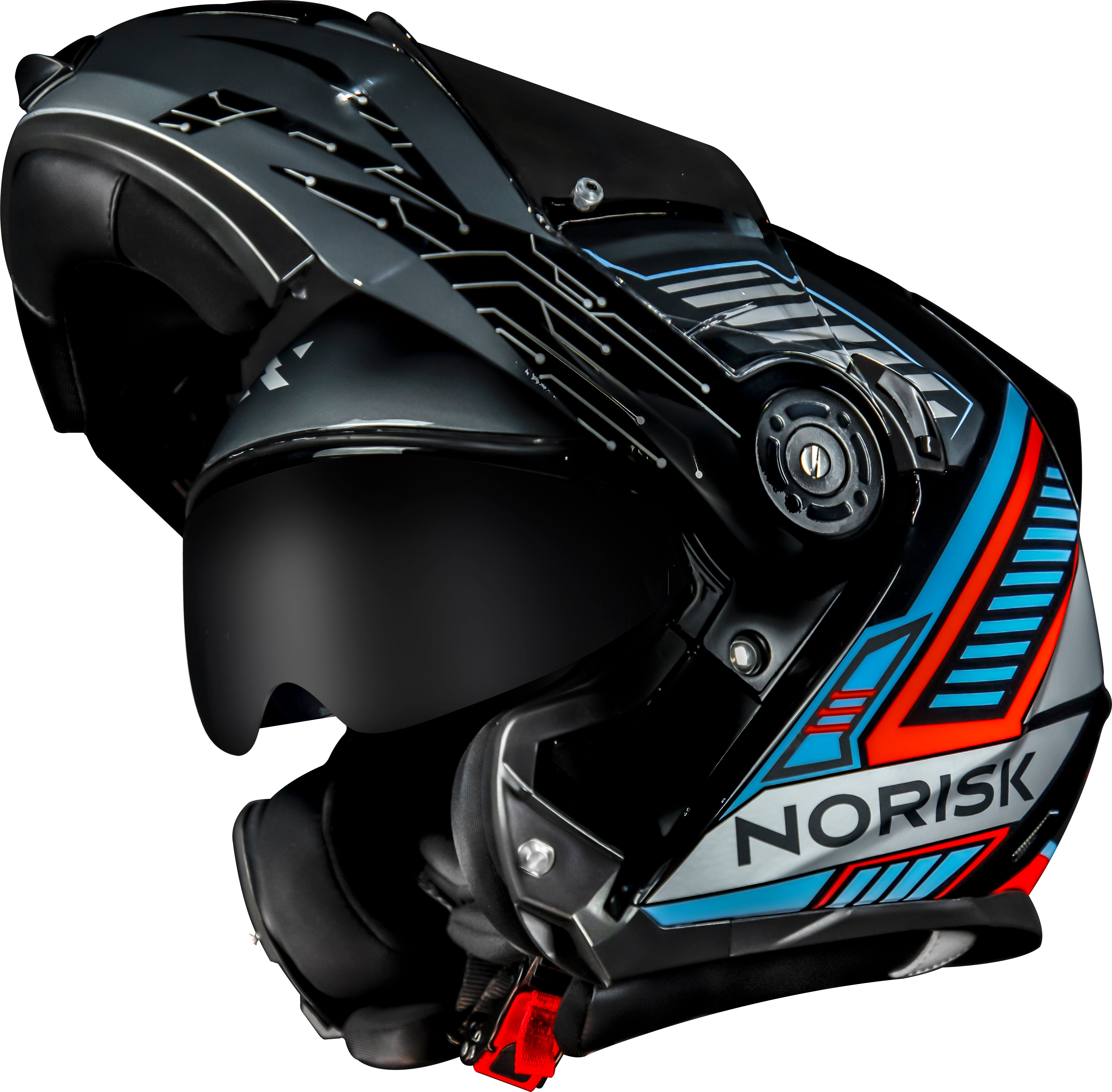 Capacete Norisk Route Charge Preto Azul