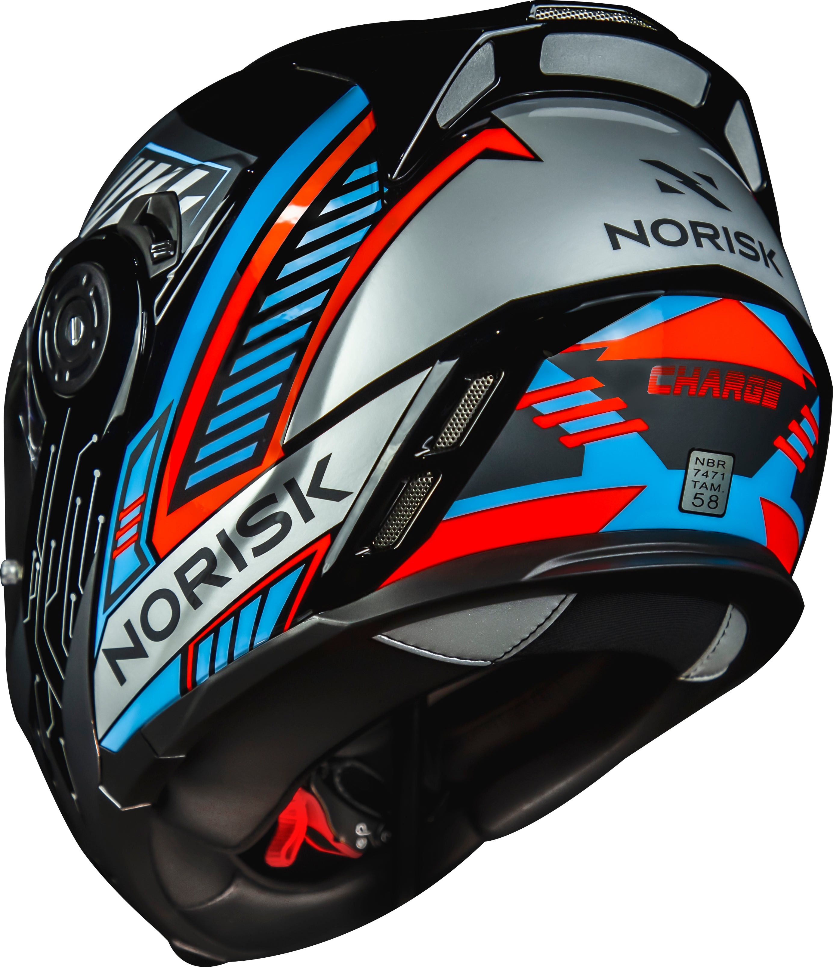 Capacete Norisk Route Charge Preto Azul