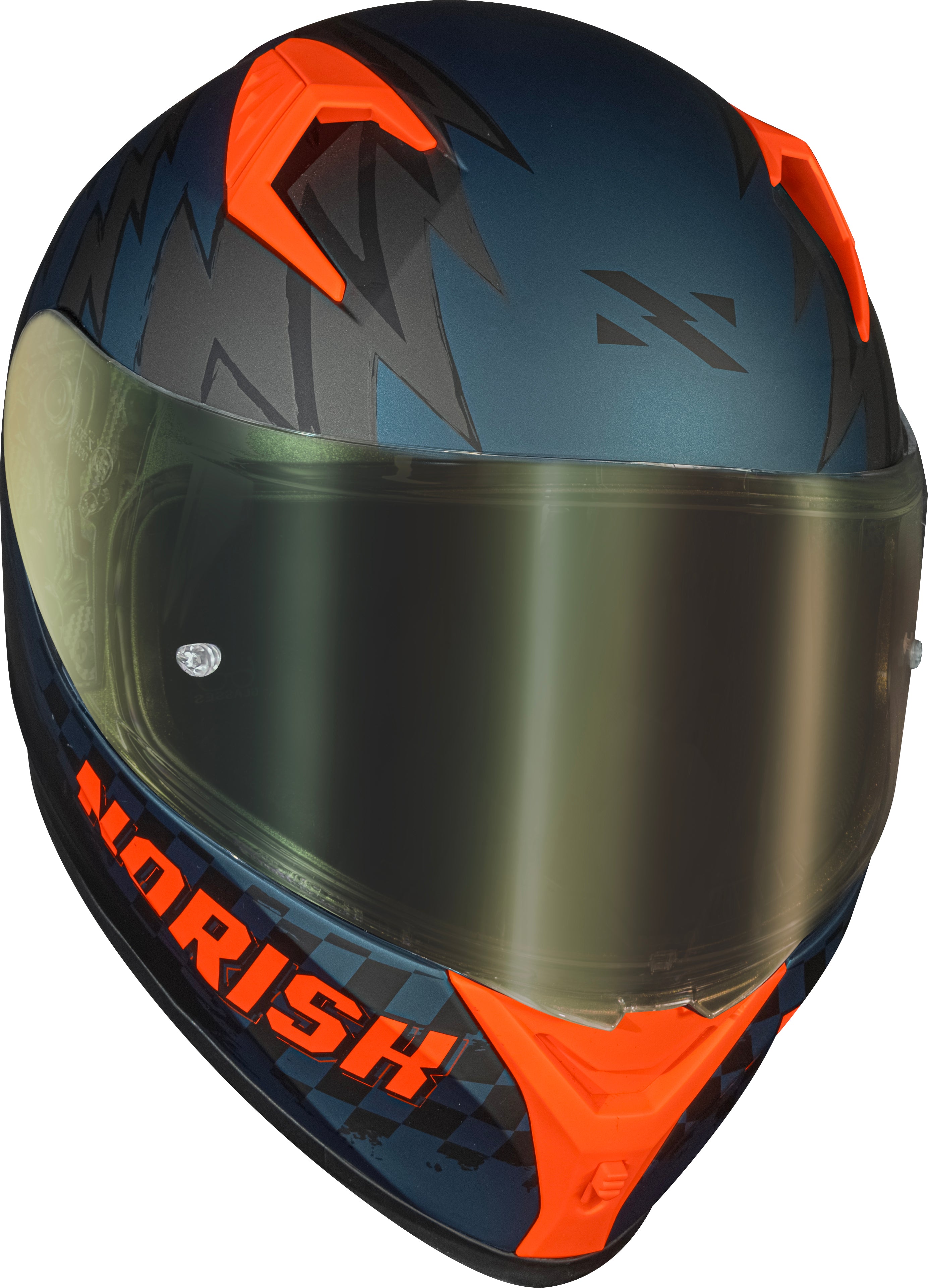 Capacete Norisk Flow Daytona Matte Azul Laranja